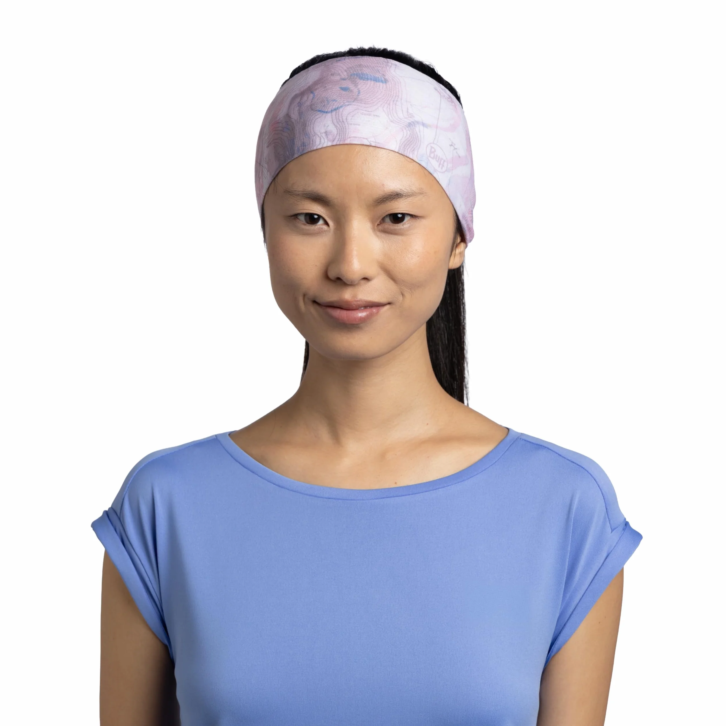 BUFF Opaska Coolnet UV Ellipse Wygodna, Ochrona Upf50, Sport, Elastyczna, Materiał z Recyklingu, Jakość, Reguluje Temperaturę One Size Różowy