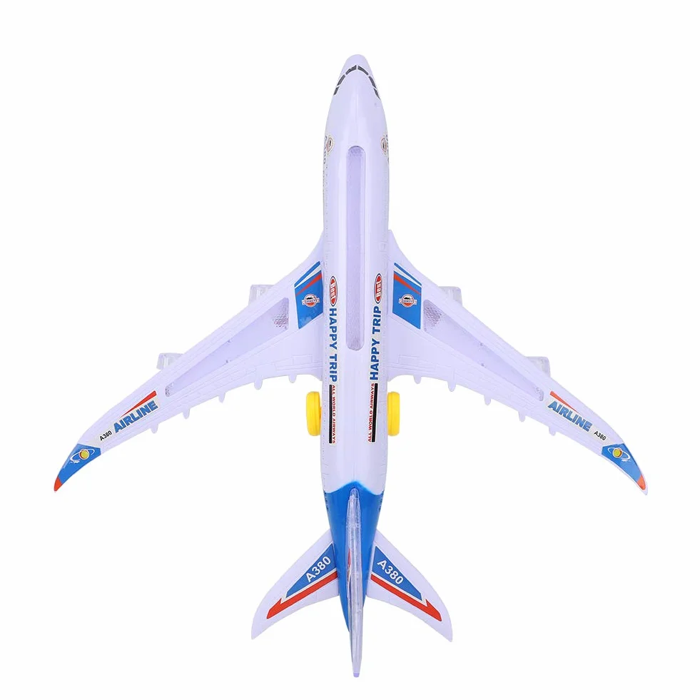 ZJchao Duży model samolotu elektrycznego A380 z dźwiękiem i światłem, zabawka dla dzieci do zabawy (model samolotu)