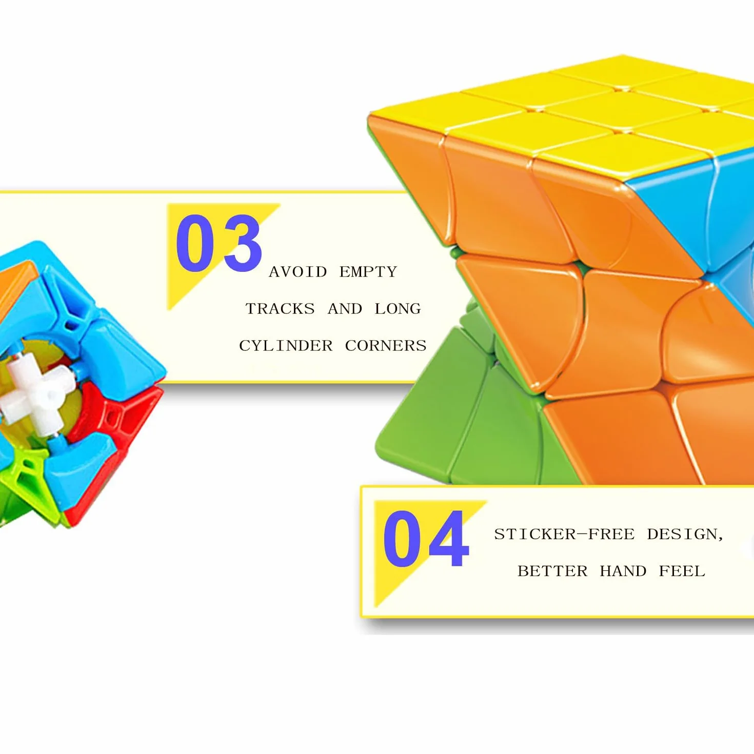 Twist Skewb Cube 3 x 3, łamigłówki 3D, bez Naklejek, dla Entuzjastów Speed Cube