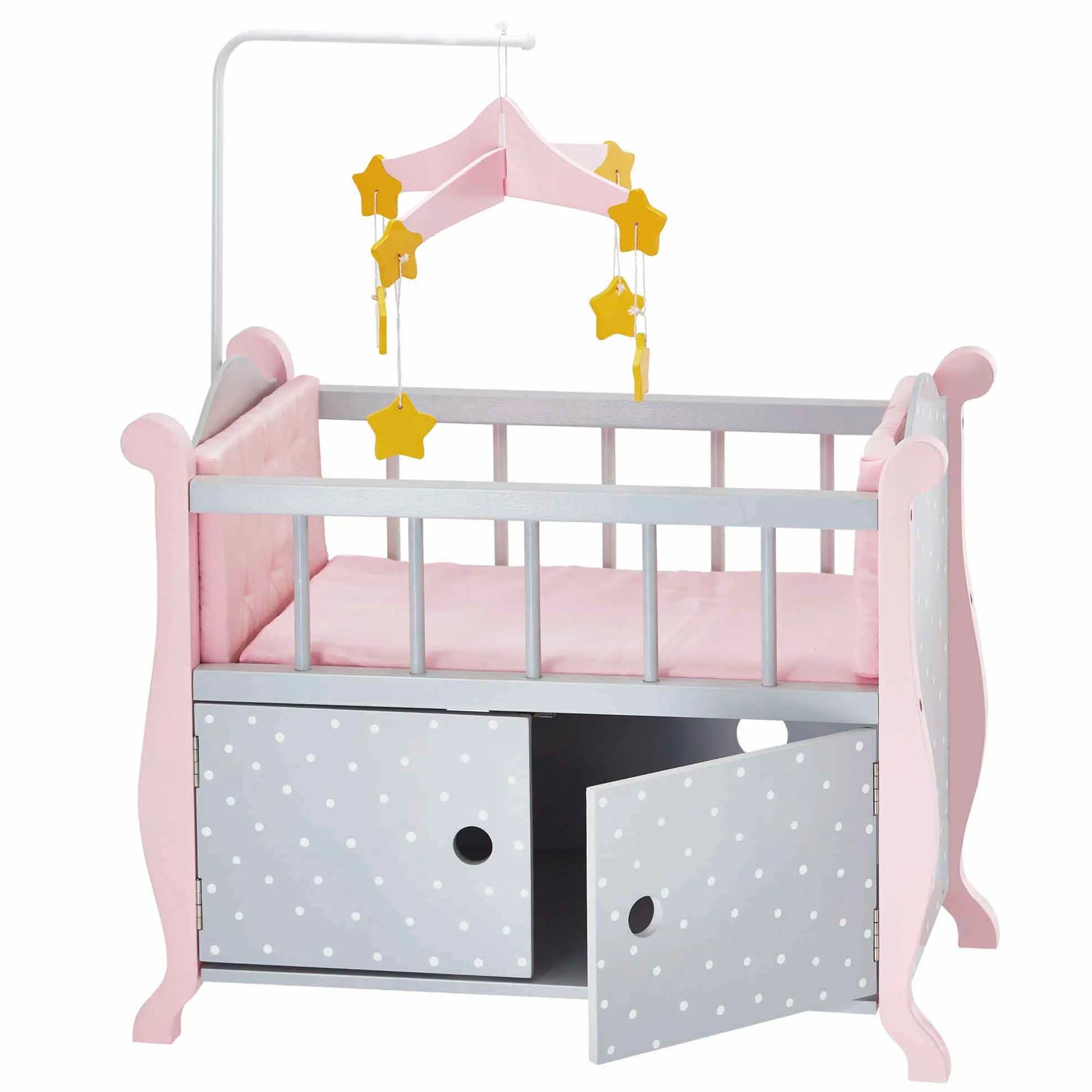 Olivia's Little World Drewniane ?ó?eczko i Schowek dla Lalek 45 cm