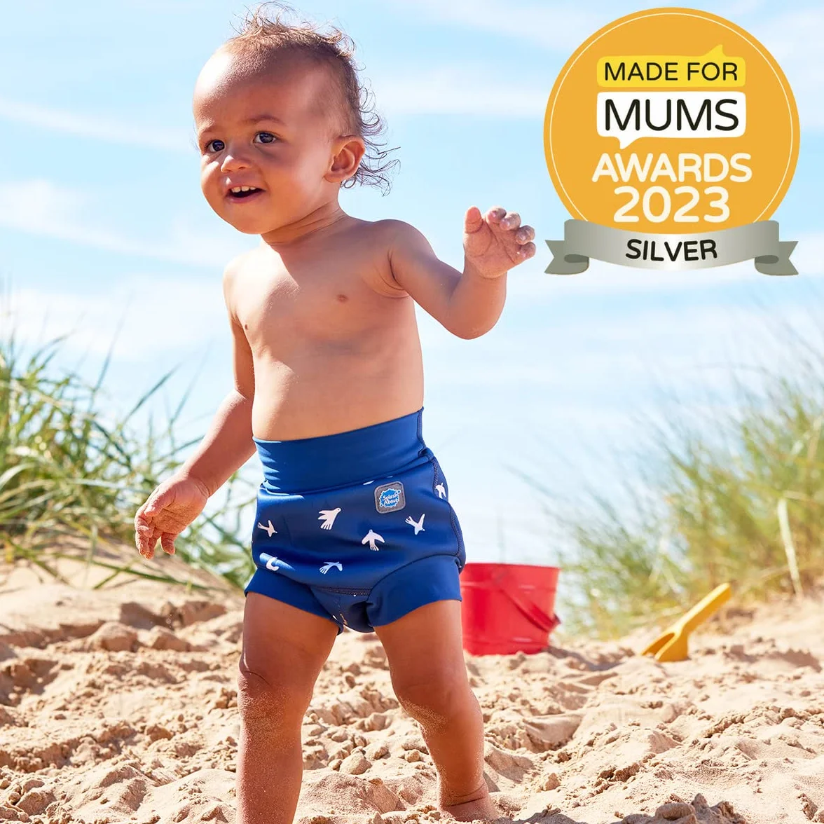 Splash About Happy Nappy Duo Wiederverwendbare Schwimmwindel, White Birds, 2-3 lata