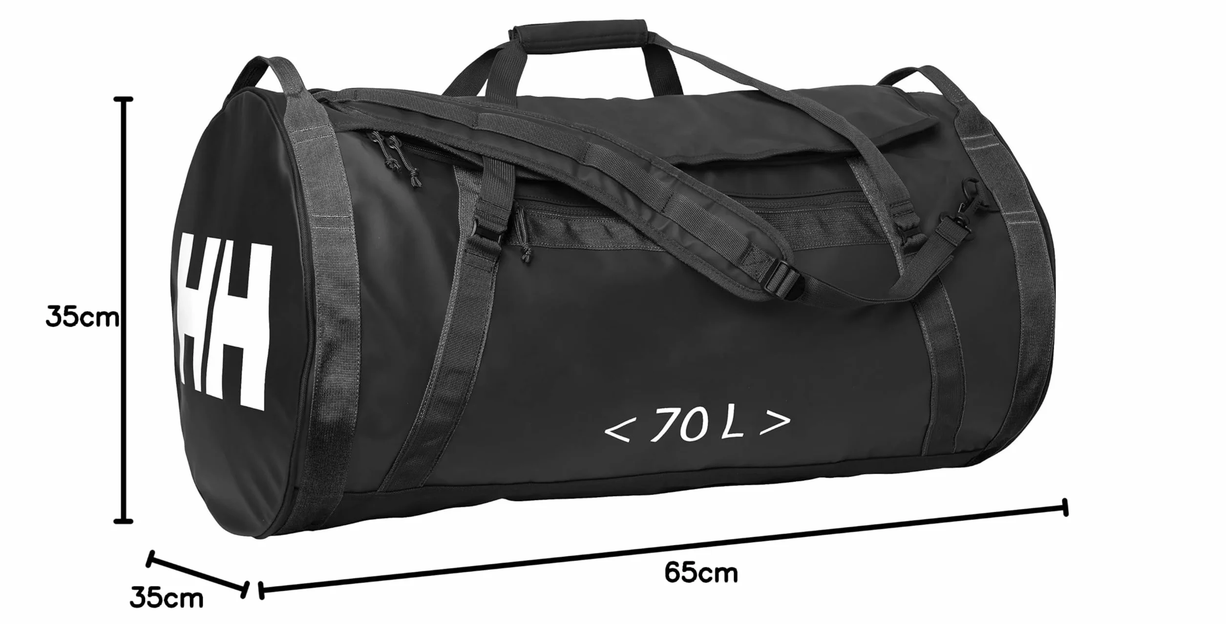 Helly-Hansen Uniseks Duffel Bag 2 Torba Podróżna, Czarny, 70L