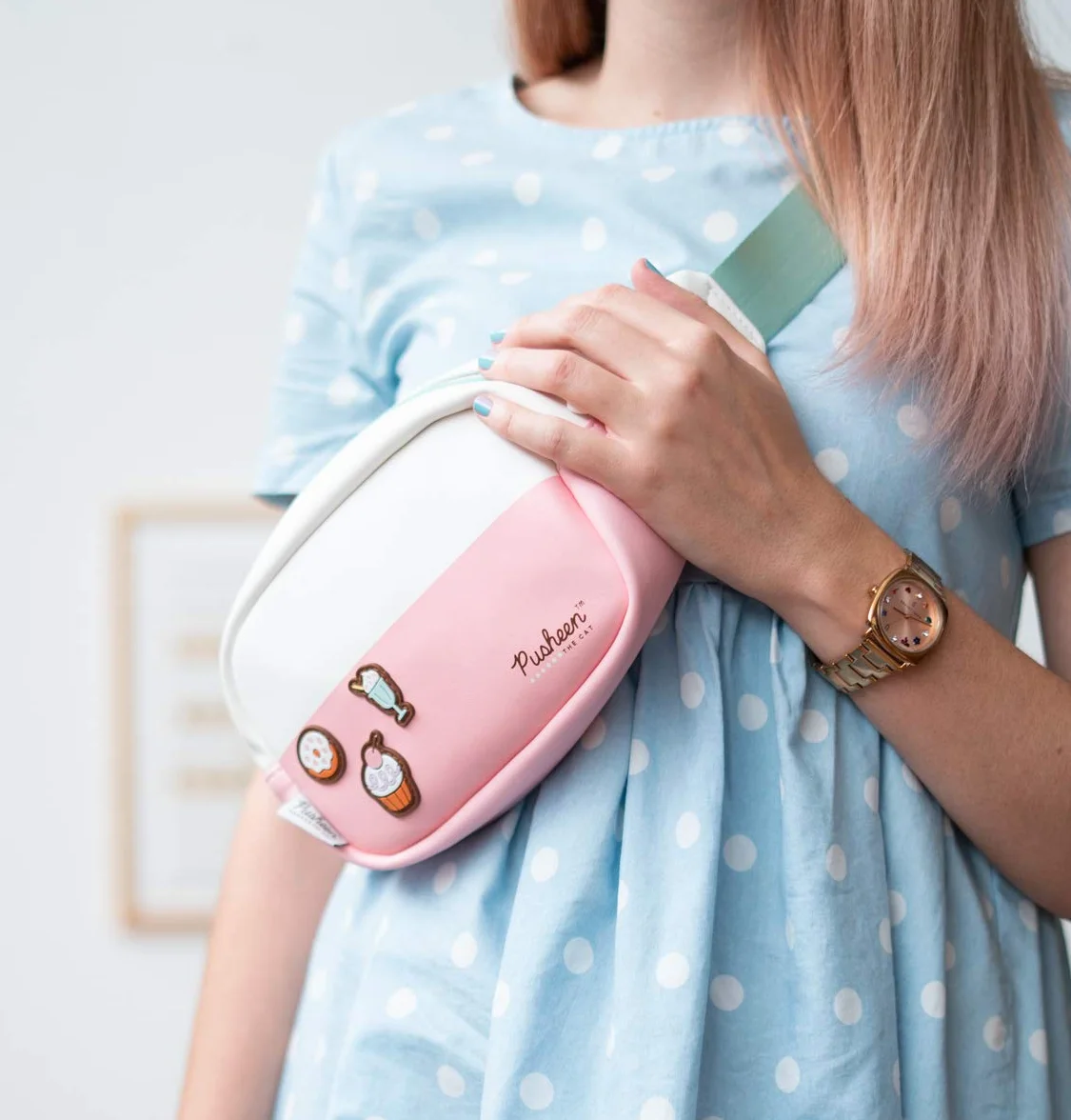 Grupo Erik Uniseks młody dorosły Taljepakke Pusheen Rose Collection akcesoria podróżne do torby na klatkę piersiową, torba biodrowa, standard UE, saszetka biodrowa, Standard, Kolekcja Pusheen Rose
