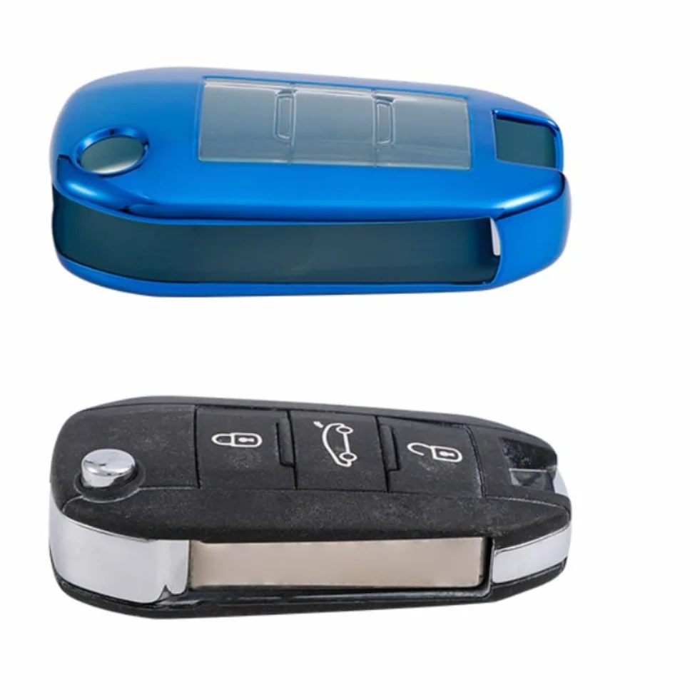 【5 kolorów】 Etui na kluczyki samochodowe kompatybilne z Opel Combo e Life 2018-2022 2023, etui na kluczyki do kluczy, akcesoria, czarny, S