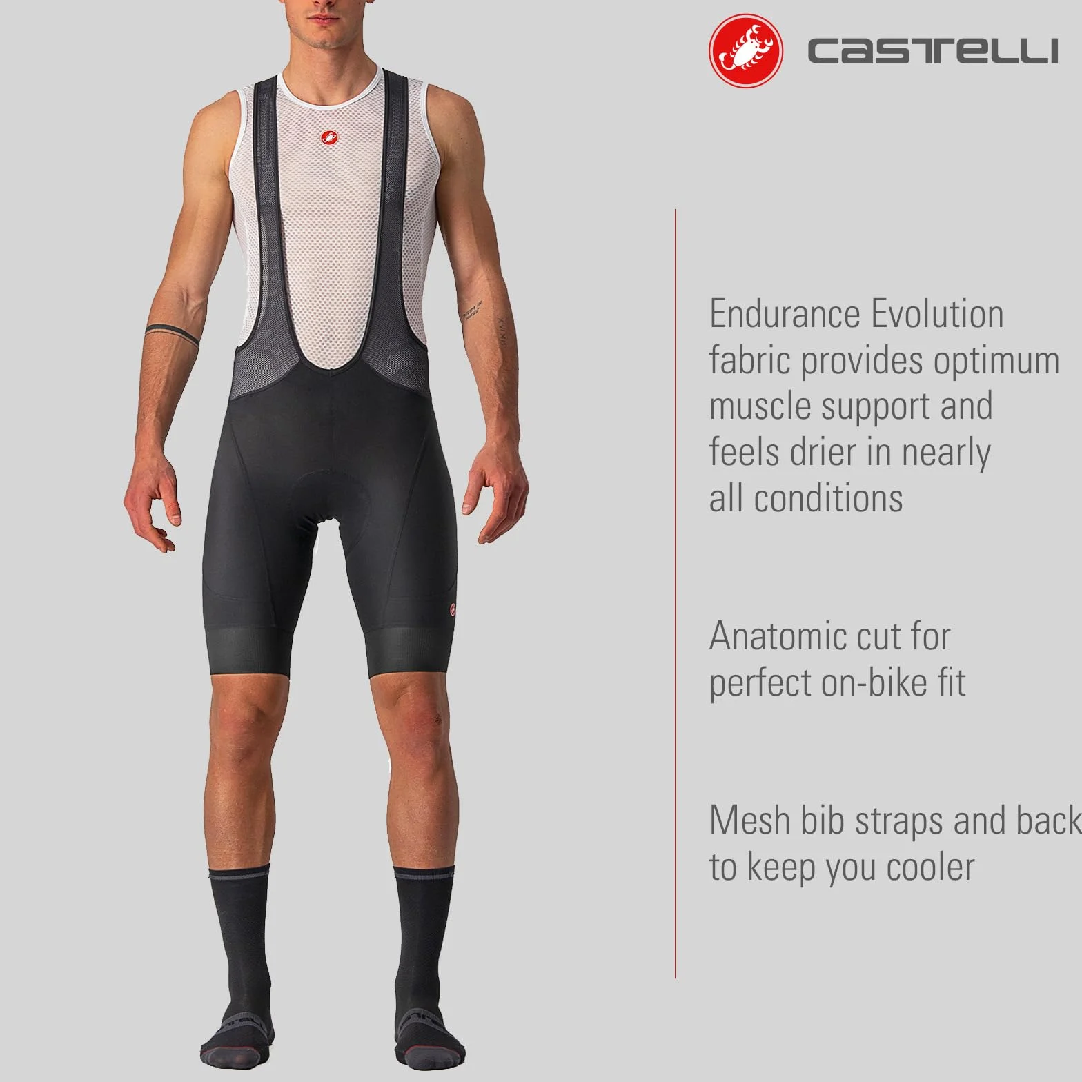 CASTELLI Endurance 3 Bibshort - Shorty Mężczyźni