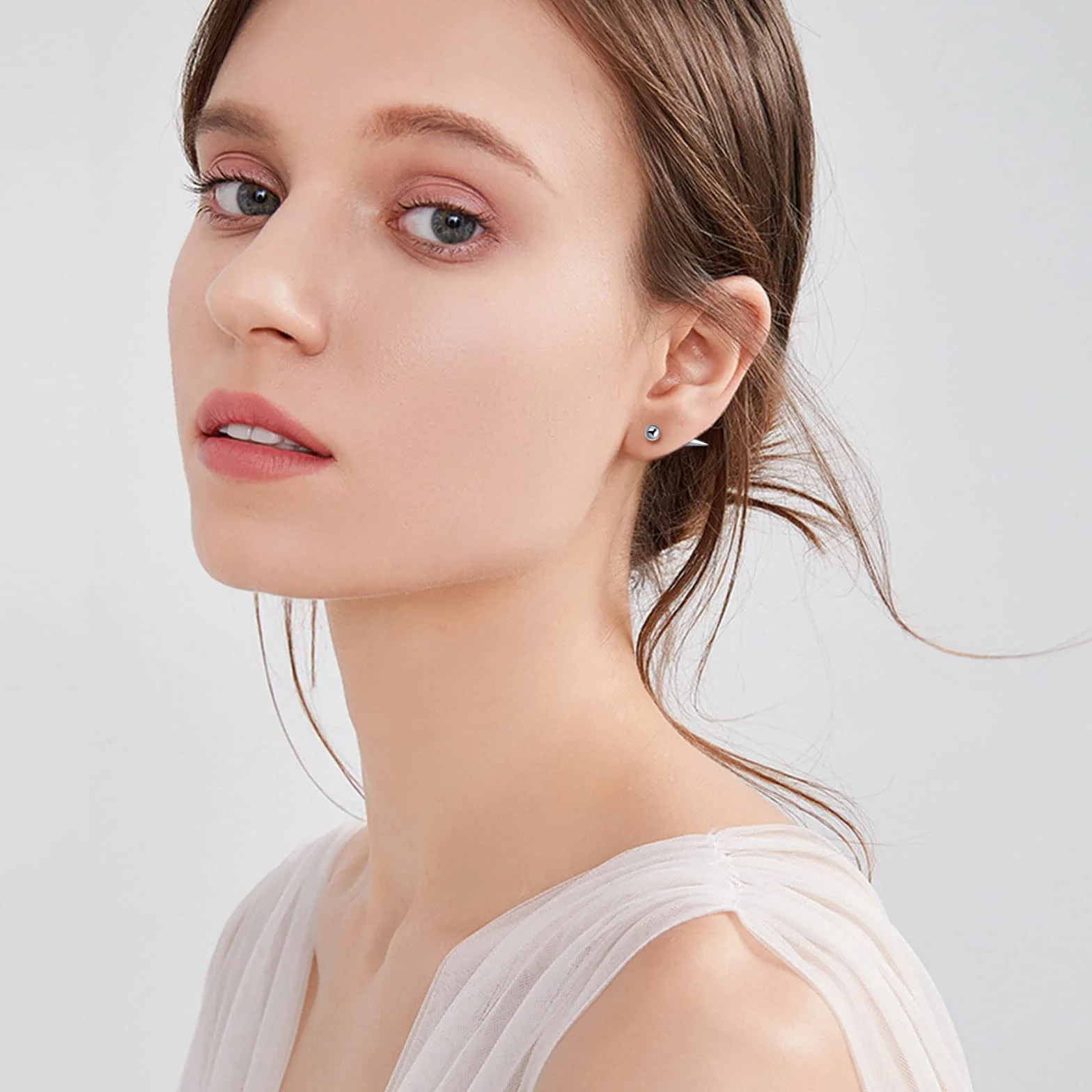 Kolce kulkowe do chrząstki kolczyki ze stali nierdzewnej 18 Gauge wkręty do przekłuwania uszu kolczyki kolce kolczyki punkowe stożek Edgy Tragus Post Studs Unisex, Stal nierdzewna, Bez