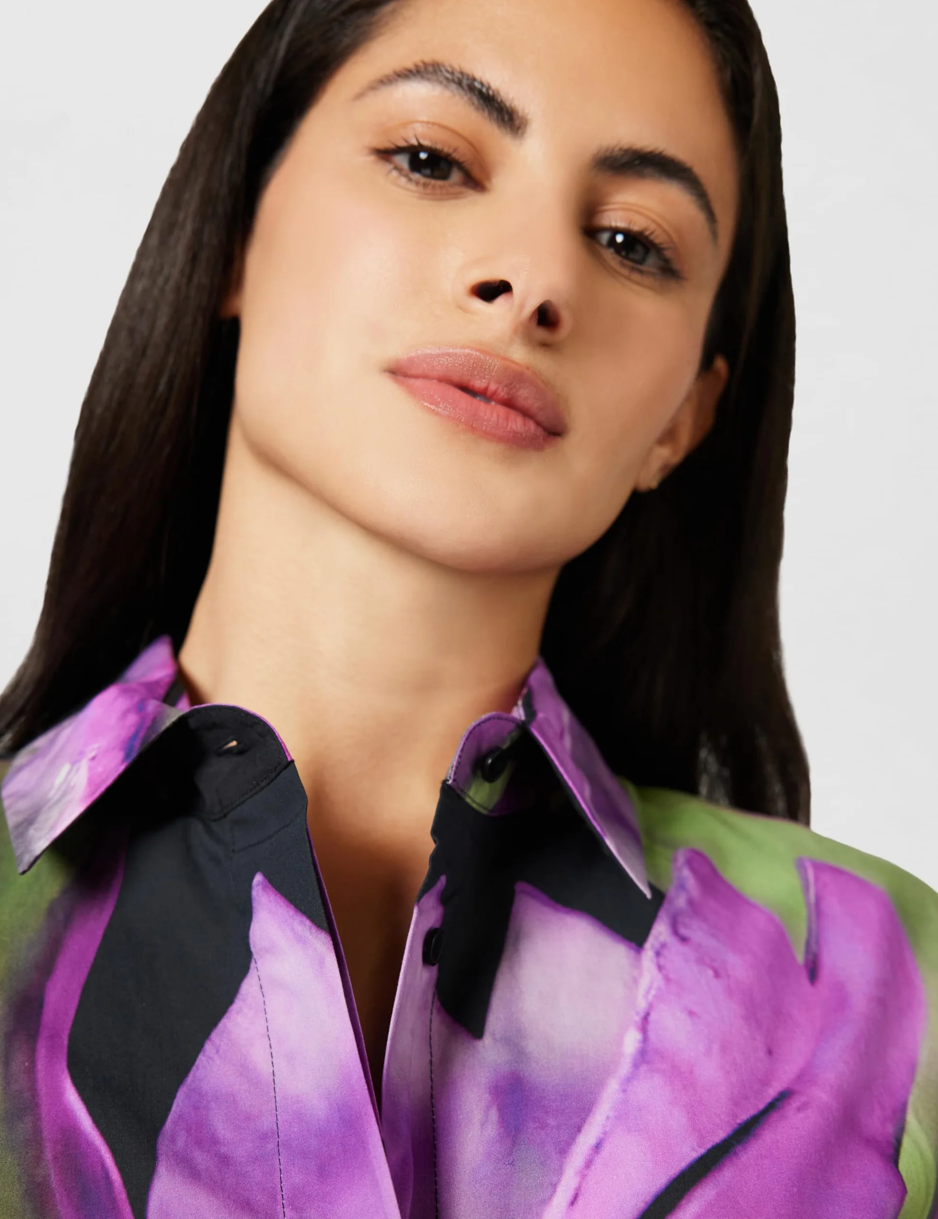 DESIGUAL CAMICIA MANICHE LUNGHE DONNA VIOLA
