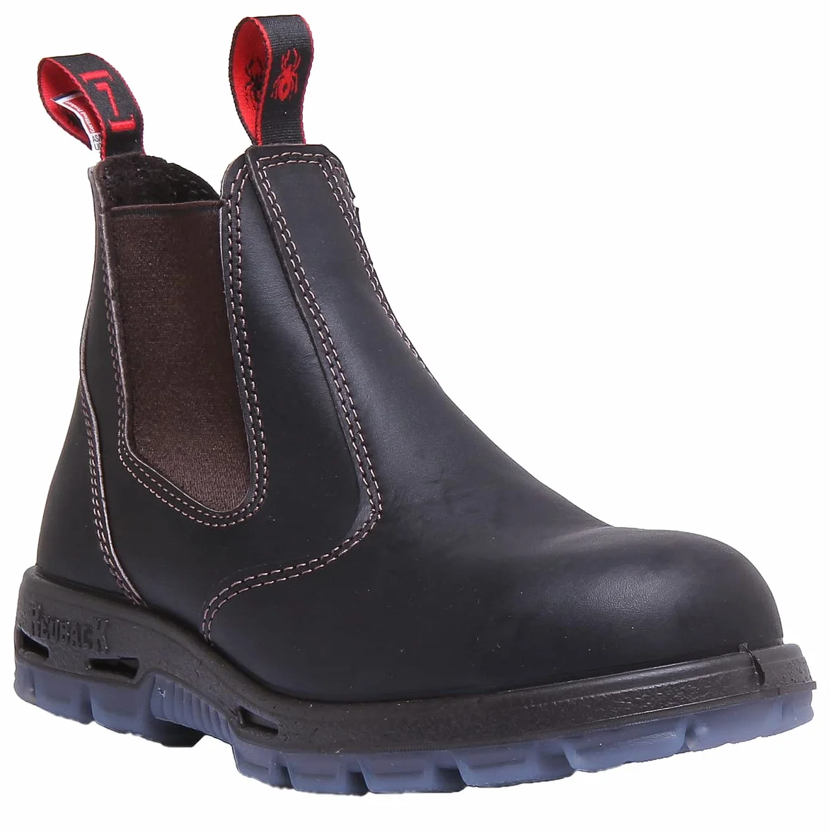 Redback USBBK buty Chelsea czarne ze stalowym noskiem