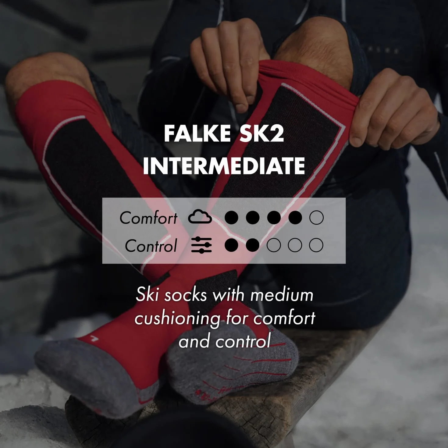 FALKE Uniseks - dzieci Skarpety narciarskie SK2 Intermediate K Kh Wełna ciepłe grube 1 Para, Czarny Black-Mix 3010, 31-34