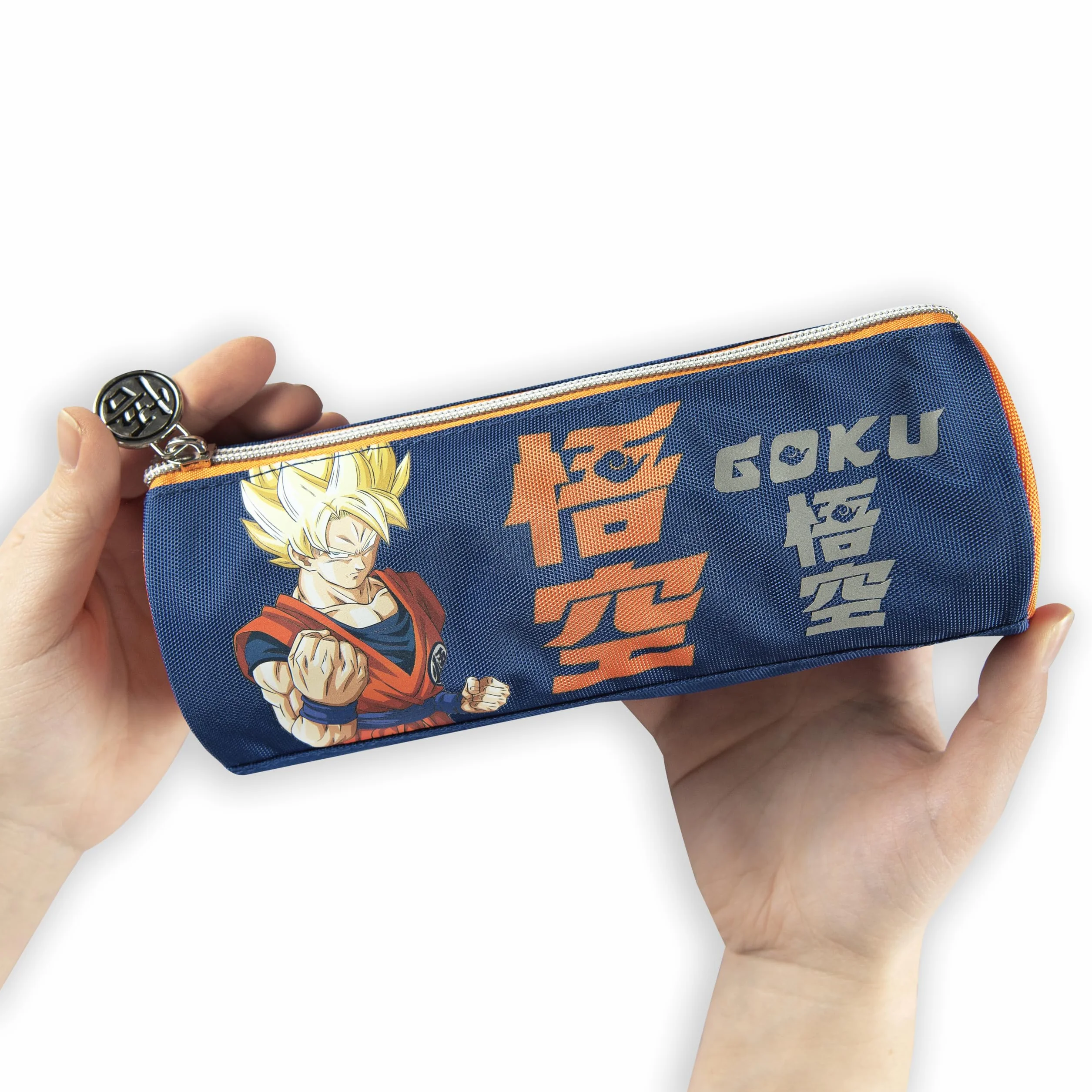 DRAGON BALL SUPER - Oficjalna torba szkolna Dragon Ball, piórnik z małym workiem, lekki i kompaktowy, łatwy do przenoszenia i przechowywania w plecaku, z praktycznym zamkiem błyskawicznym, 22 x 8 cm,