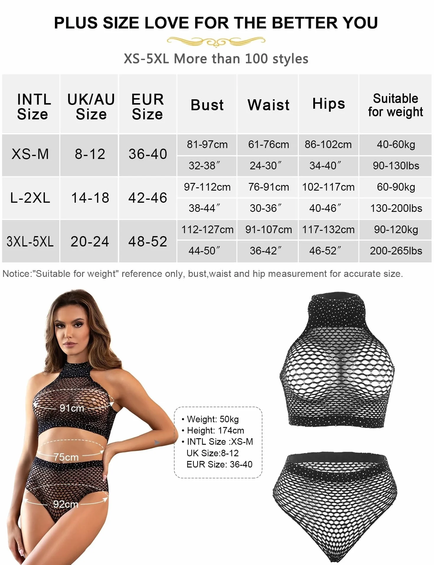 comeondear Damski zestaw bielizny damskiej Mesh Mini Chemise bielizna damska gorset bielizna plus size