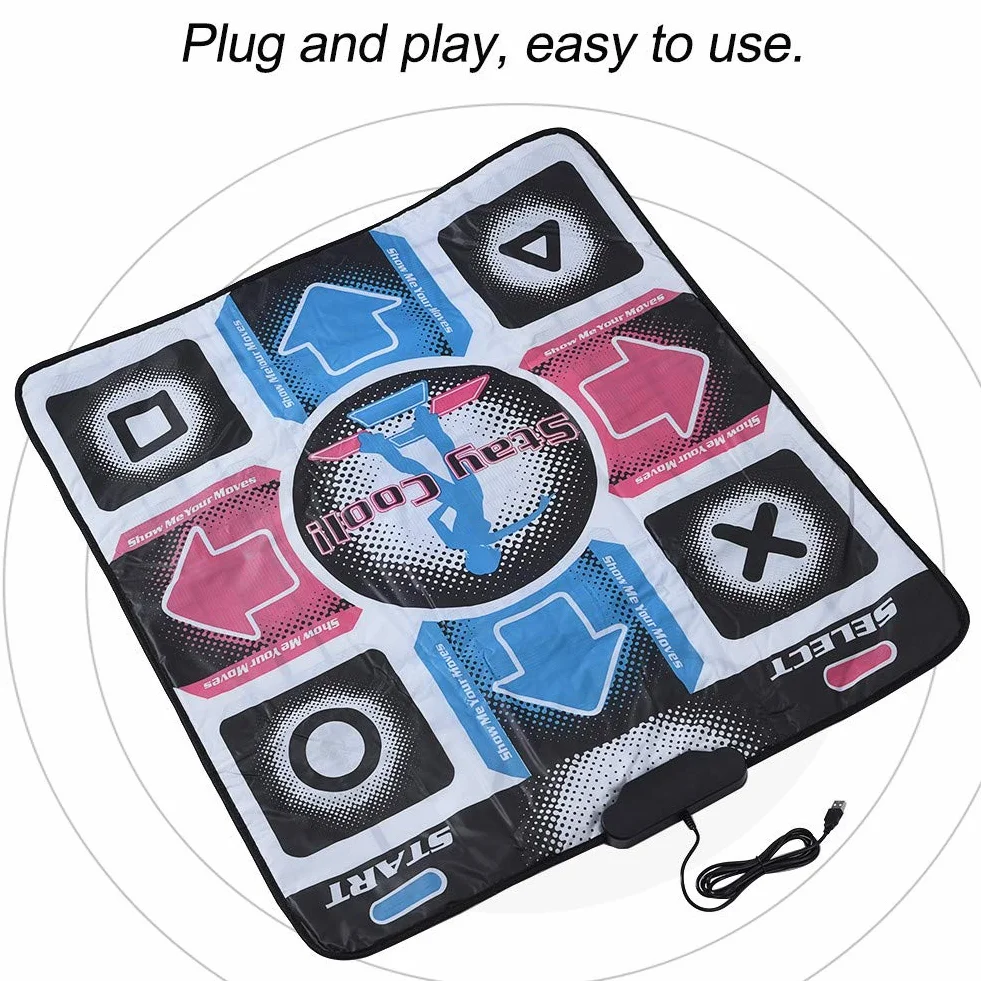 Yosoo Health Gear Mata do tańca do komputera, kontrolera tańczącego z kablem USB, wielofunkcyjna, antypoślizgowa mata do tańca, USB