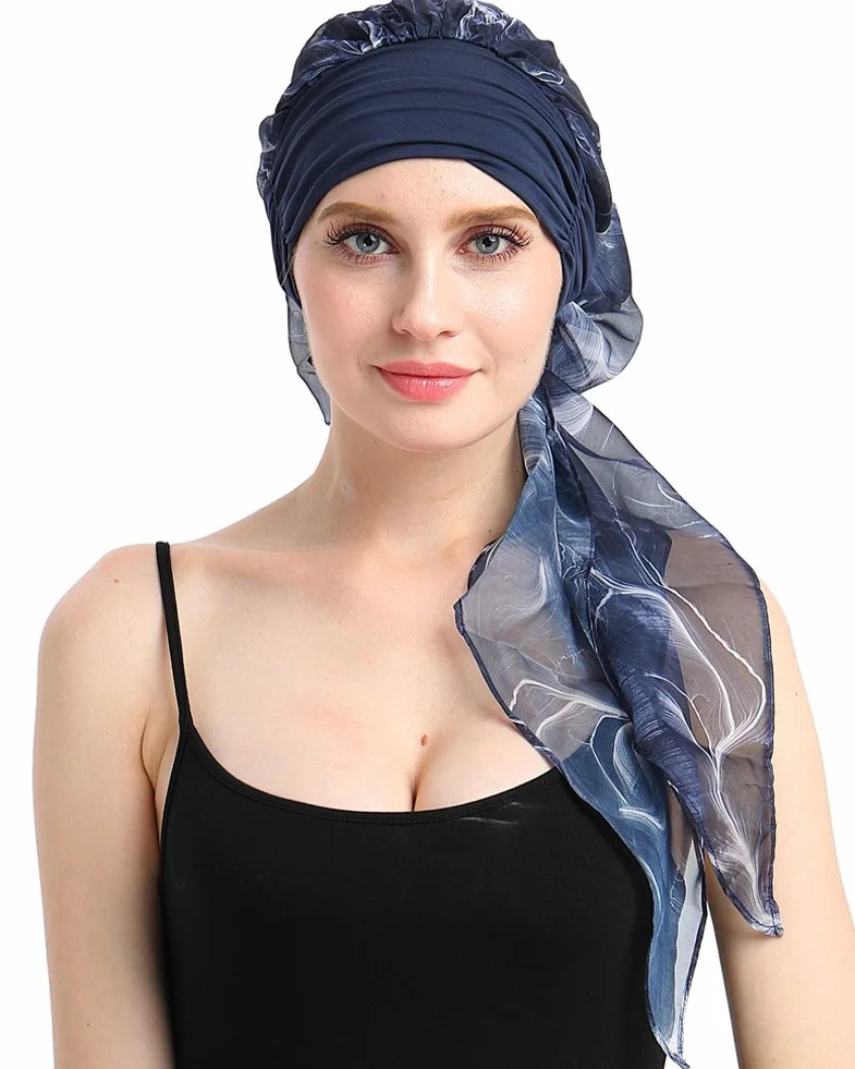 FocusCare chemo turban nakrycie głowy dla kobiet po chemioterapii chorych na raka, Flying Leather, jeden rozmiar