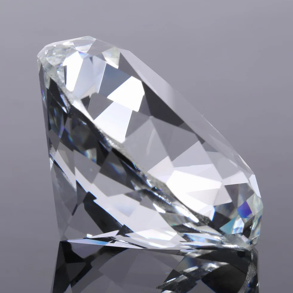 Kamień z syntetycznego diamentu o średnicy 60 mm, okrągły diament cięty maszynowo, duża biżuteria ze sztucznego kryształu z przezroczystego szkła Rhinestone