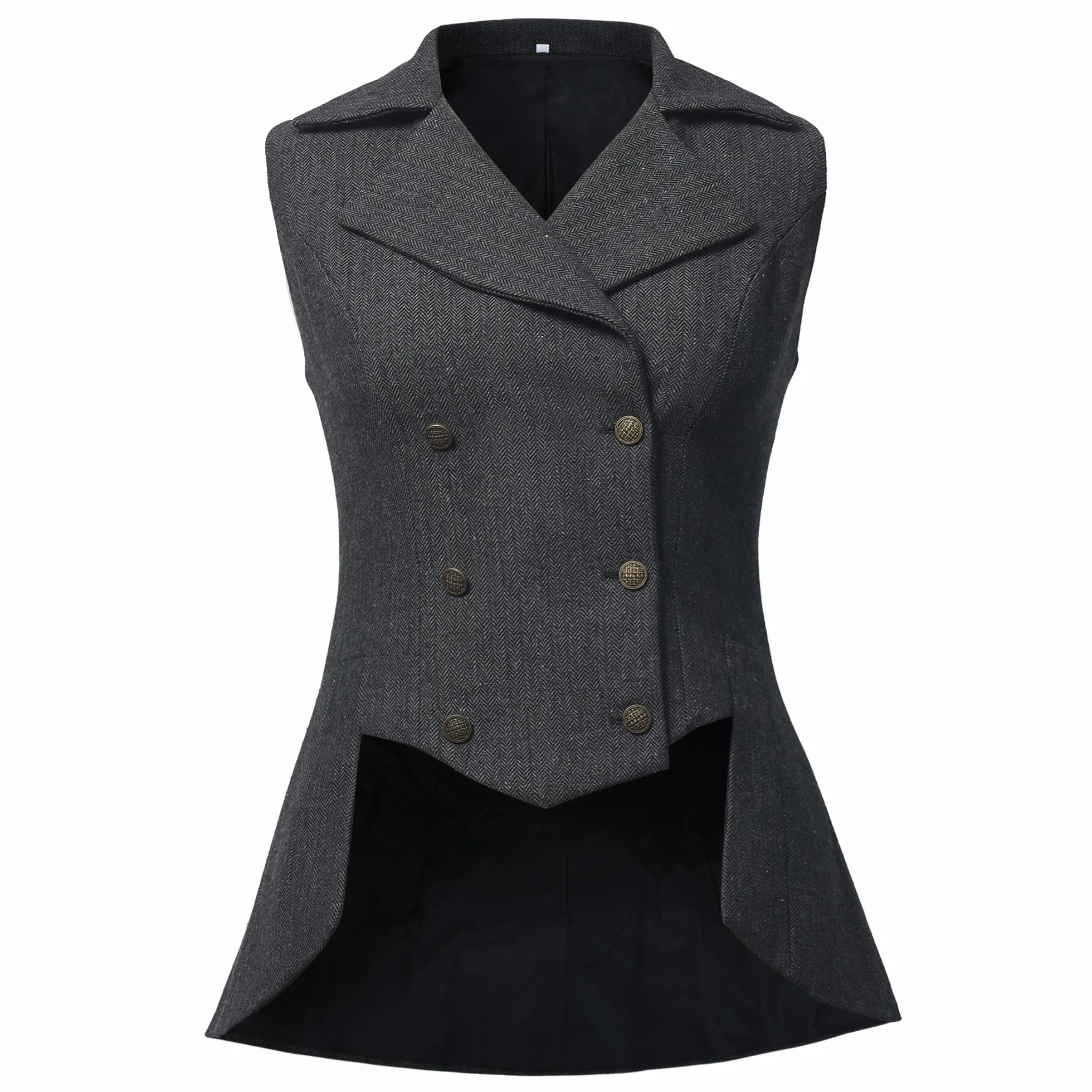 Damska kamizelka wiktoriańska, stroje z lat 20., renesansowy tweed, frak, gotycki steampunk, kamizelka, kurtka, top