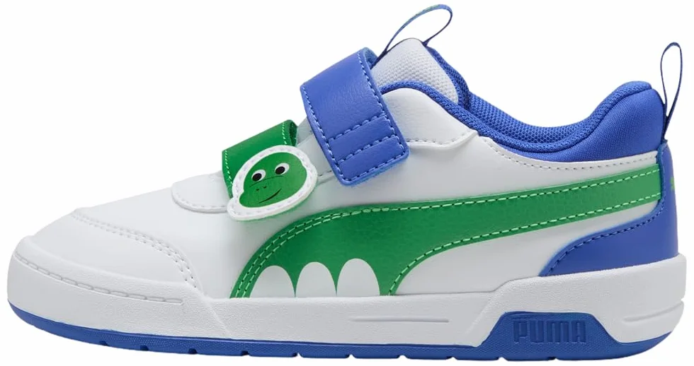 PUMA MULTIFLEX 2 Dino V PS Sneaker, biało-zielone owoce - Royal Sapphire, 12 UK dziecko, Puma Biało-zielony owoc królewski szafir, 31 EU