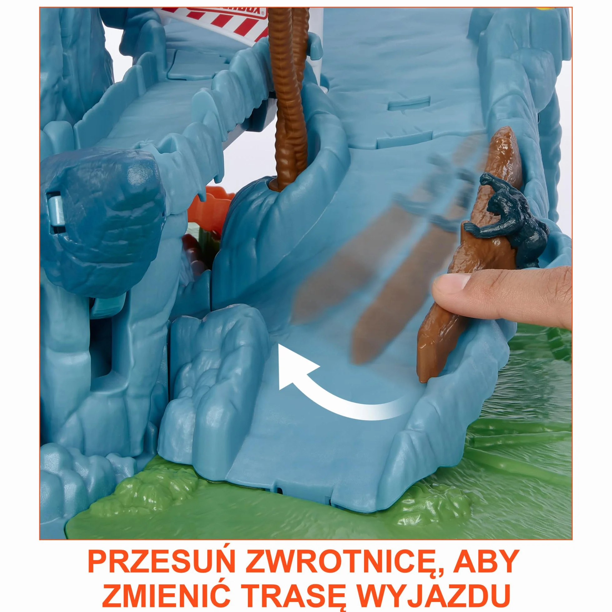 Matchbox Action Drivers Prawdziwe Przygody Wulkan Zestaw do zabawy z 1 pojazdem Matchbox, funkcjami aktywowanymi pojazdem, światełkami i dźwiękami, zabawka dla dzieci, HHW21