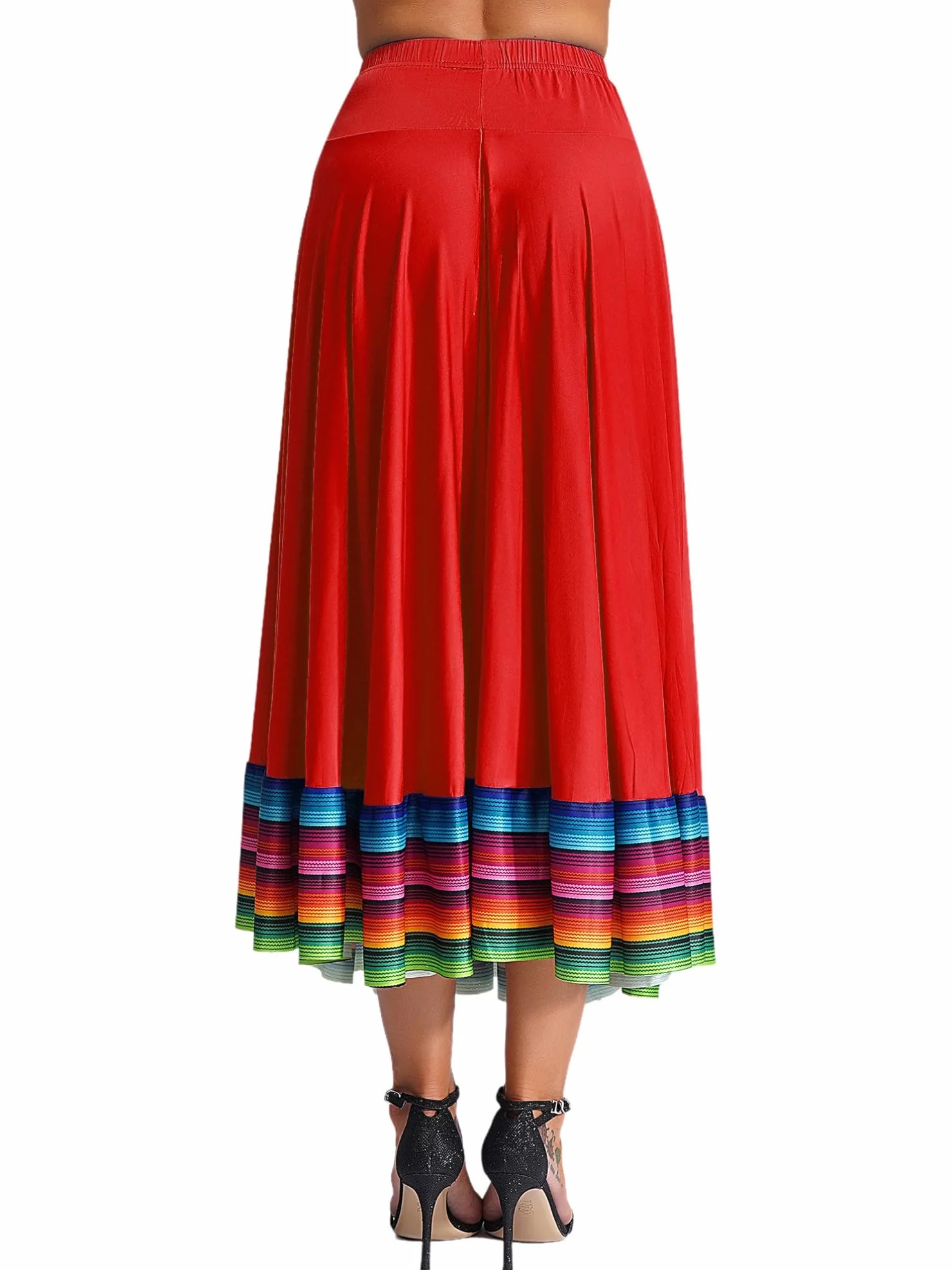 Damskie spódnice do tańca folklorystycznego hiszpański folklorystyczny meksykański flamenco pełne koło kostium