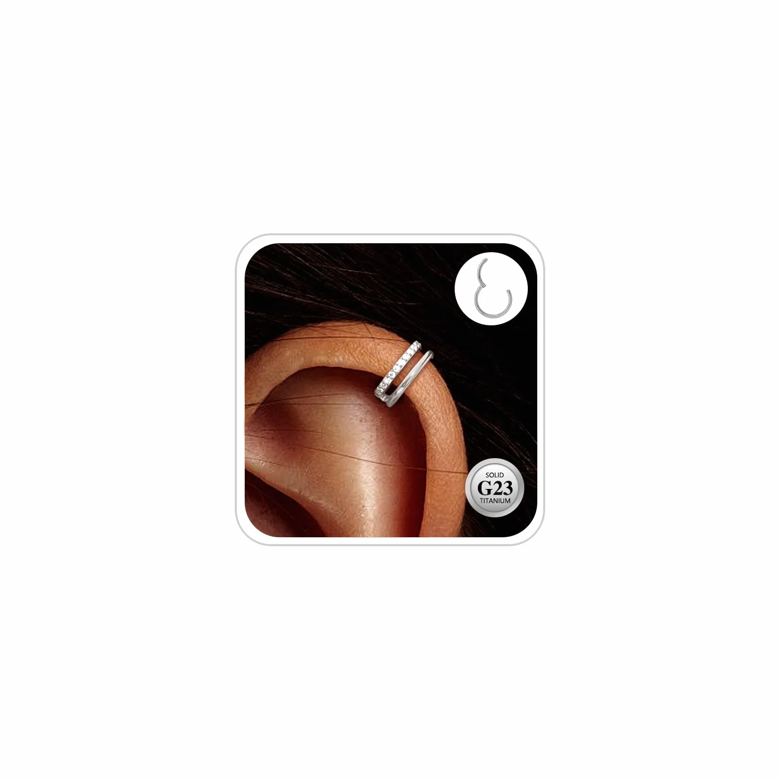 G23 Titan Conch Piercing Helix Gold Silver Hoop Septum Rook Tragus Daith Piercing Hinged Segment Clicker 16G 8 MM 10 MM 12 MM Kolczyk do nosa, podwójne kolczyki kreole, helix, kolczyki dla