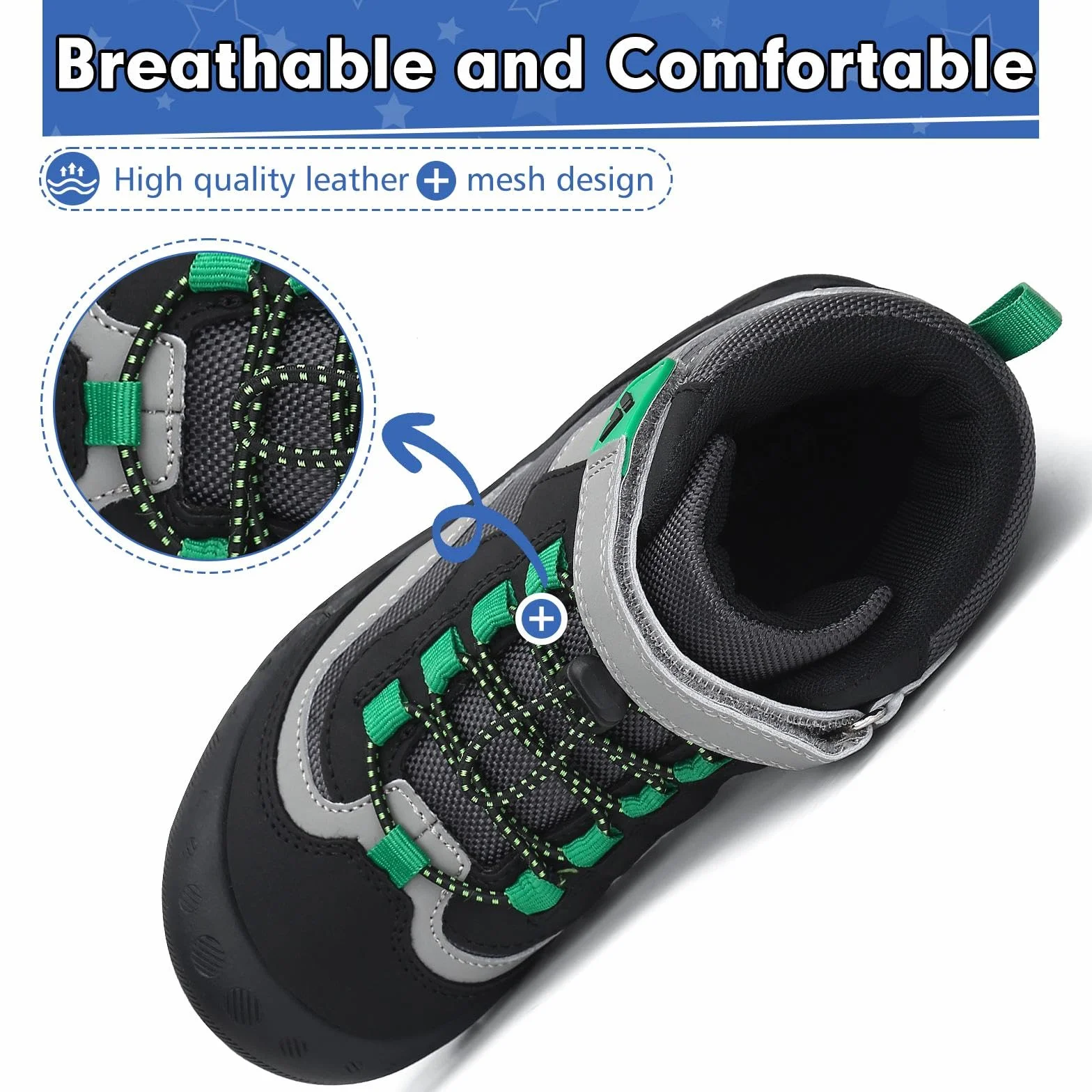 Mishansha Dziewczęce Buty trekkingowe Lekkie Oddychające Buty trekkingowe dla dzieci Outdoor Multisport Buty Rozmiar 24-38 EU