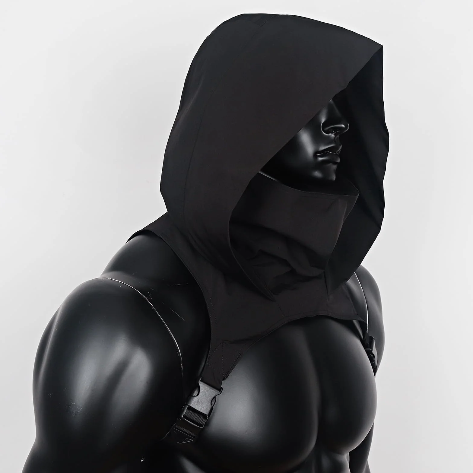 keland Cyberpunk łajdak gotycka peleryna z kapturem kapelusz na Halloween Ninja Cosplay