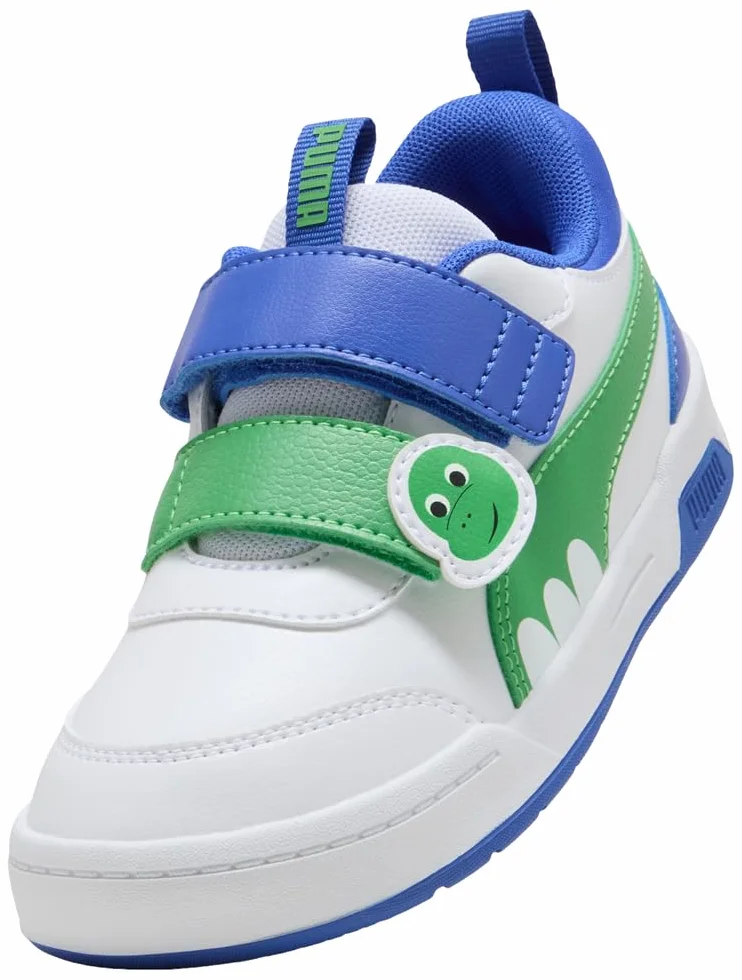 PUMA MULTIFLEX 2 Dino V PS Sneaker, biało-zielone owoce - Royal Sapphire, 12 UK dziecko, Puma Biało-zielony owoc królewski szafir, 31 EU