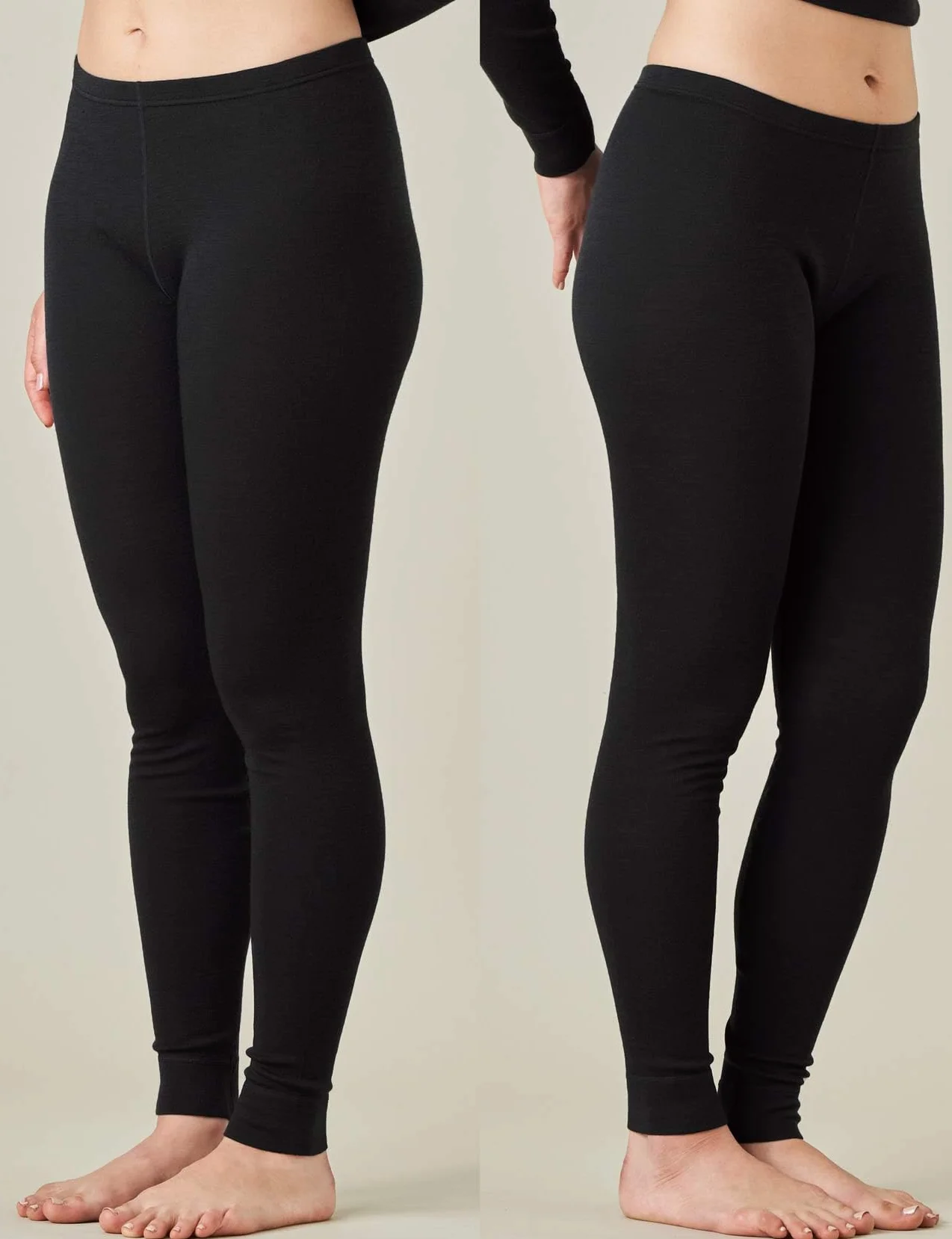 LAPASA Damskie legginsy w 100% z wełny merynosów, wysokiej jakości wełna z merynosów, ciepła i oddychająca bielizna termiczna, dolna część (L49)