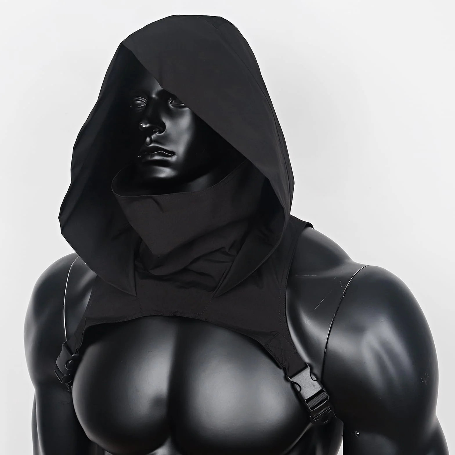 keland Cyberpunk łajdak gotycka peleryna z kapturem kapelusz na Halloween Ninja Cosplay