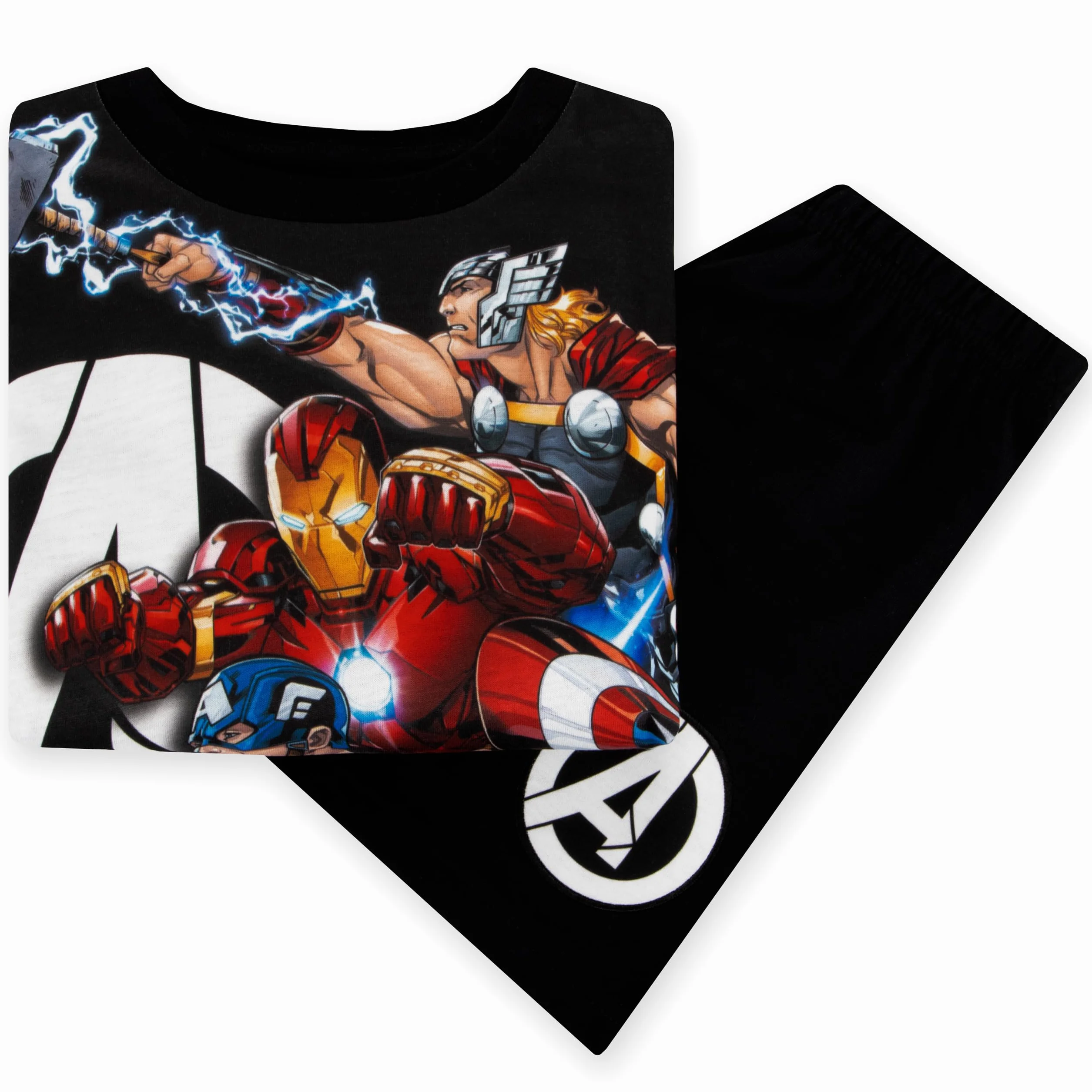 Marvel Piżama Avengers, Letnia Piżama Chłopięca Z Thorem, Kapitanem Ameryką, Hulkiem I Iron Manem, Krótki Komplet Do Spania Dla Dzieci