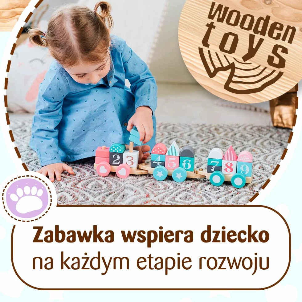 Trefl - Cat, Wooden Toys - Zabawka Drewniana, Kotek na Kółkach, Sznurek do Ciągnięcia, Ekologiczna Zabawka z Naturalnego Drewna, Bezpieczna Zabawka na Lata, dla Dzieci od 12 miesięcy