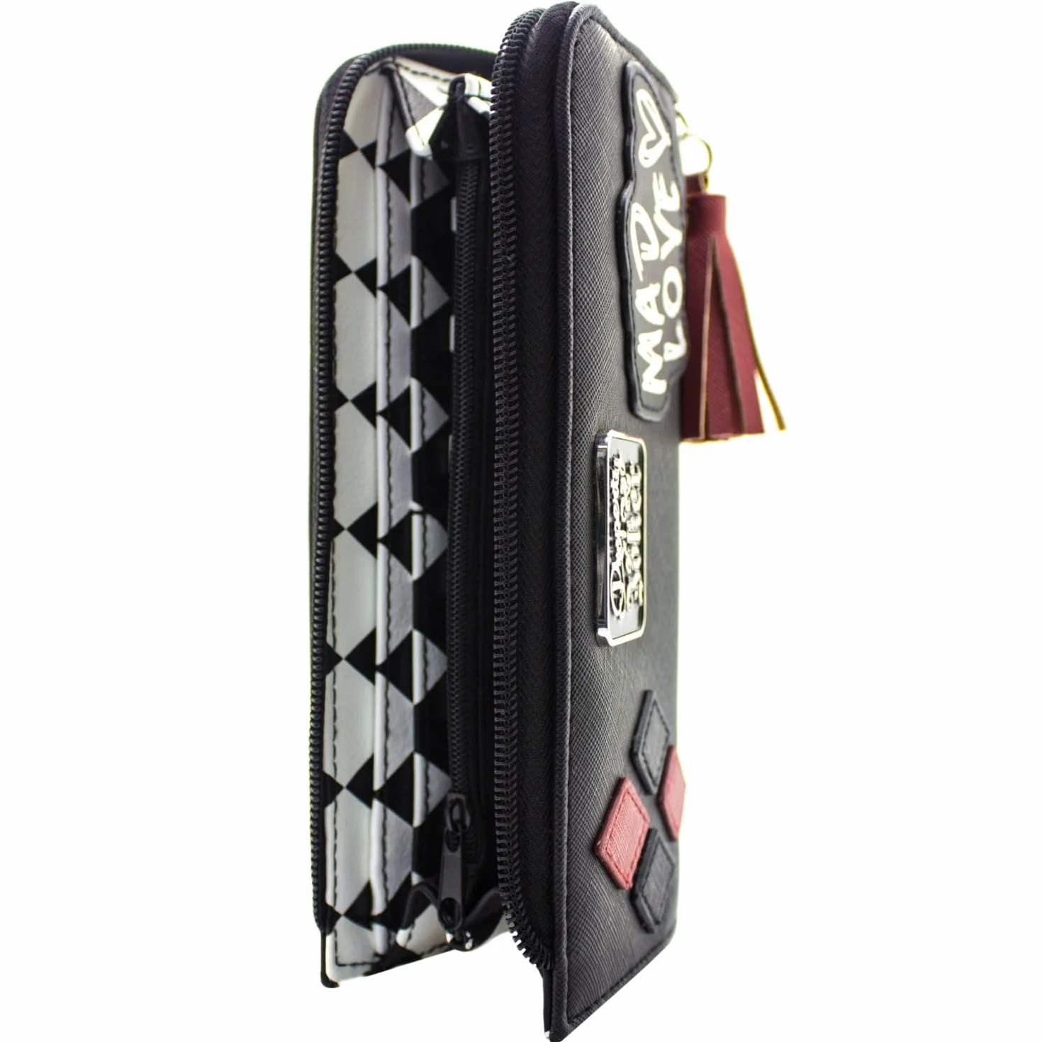 Harley Quinn Batman Własność Jokera Szalona Miłość Torebka Clutch Kieszonka na Monety & Uchwyt na Karty, Czarny