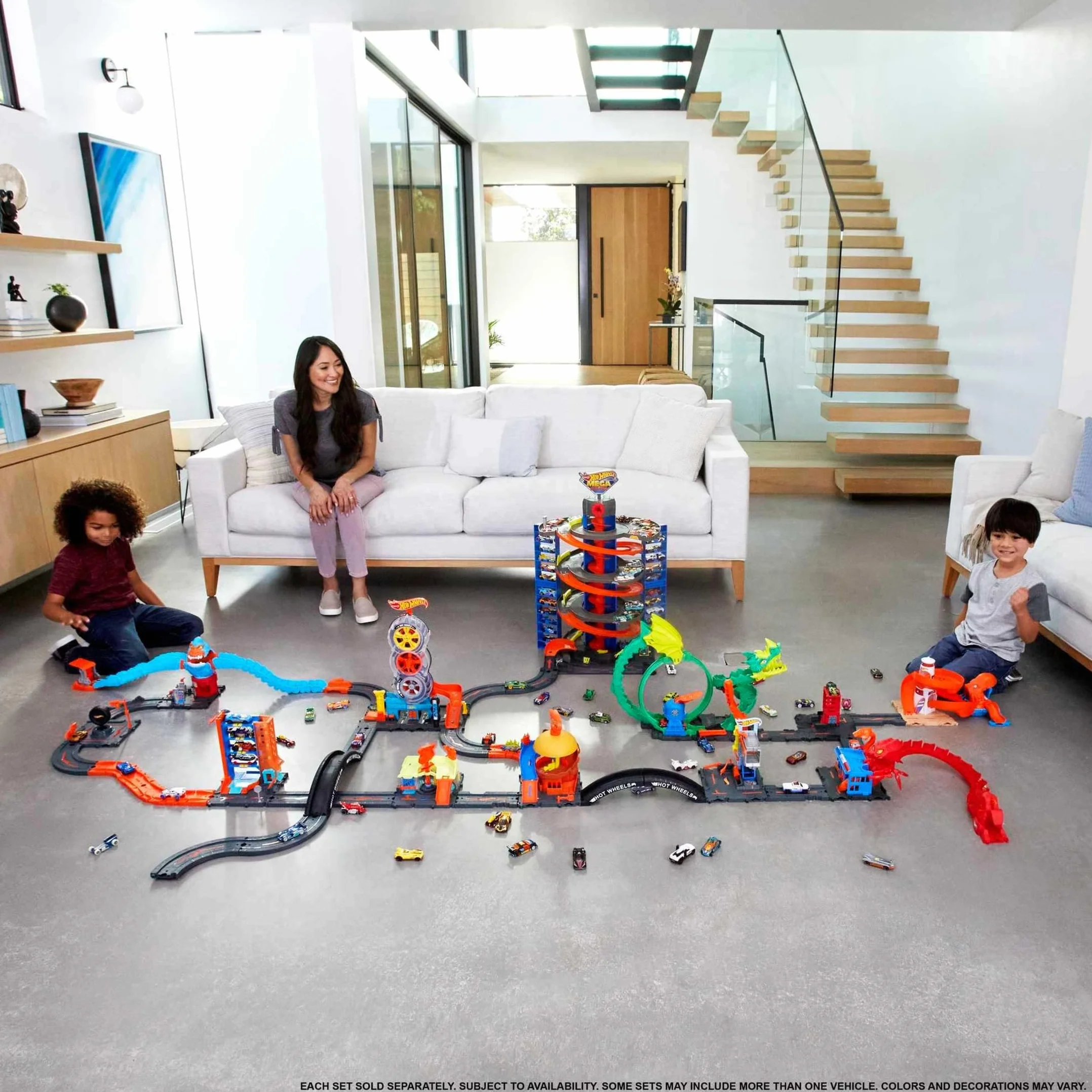 Hot Wheels Fuel Can Stunt Box Track Builder Unlimited Zestaw do Zabawy, Pomarańczowy/Żółty, Od 6 lat