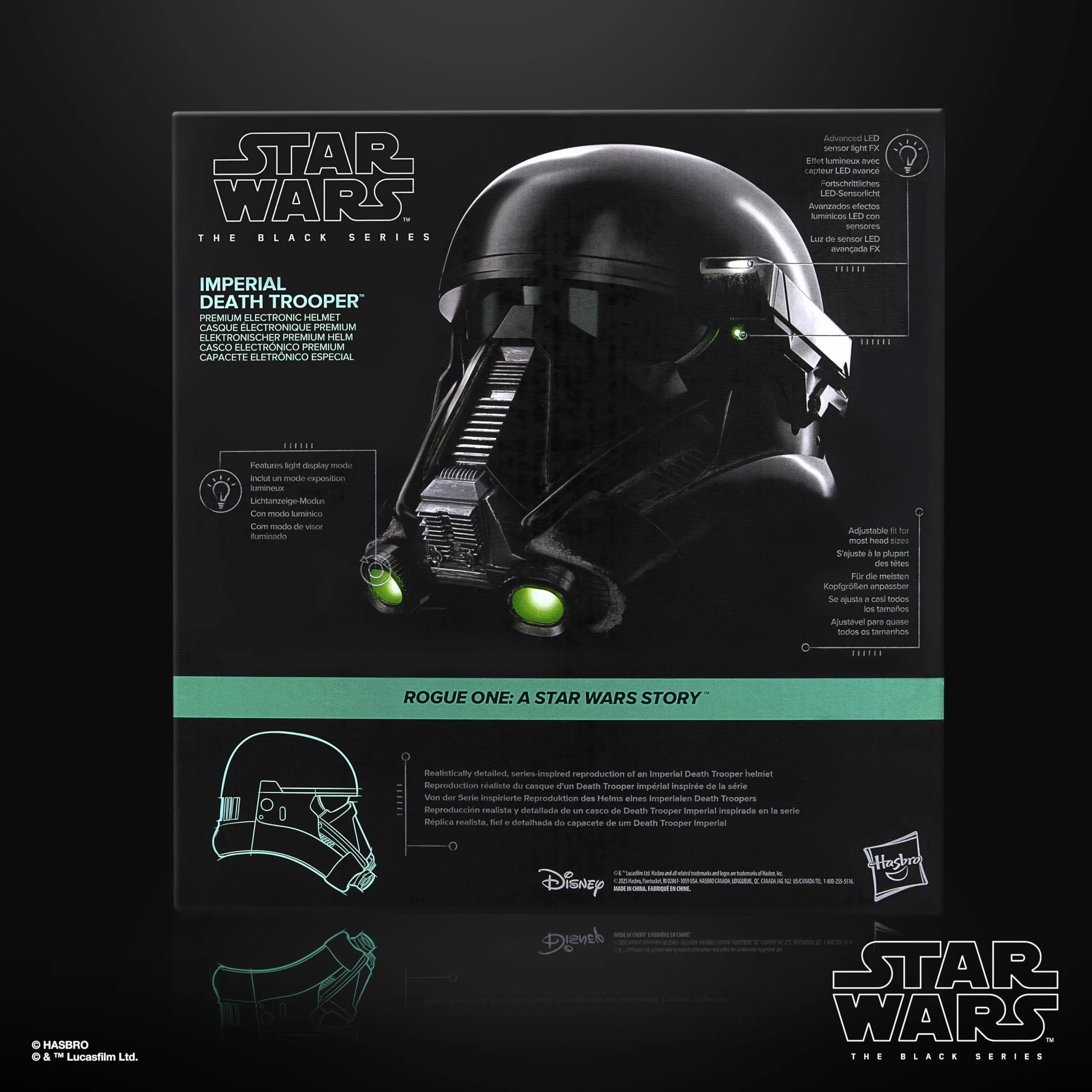 Hasbro Star Wars optymalnej jakości Elektroniczny Hełm Imperialnego Szturmowca Śmierci z Kolekcji Star Wars The Black Series, Zabawka Tematyczna dla Dorosłych