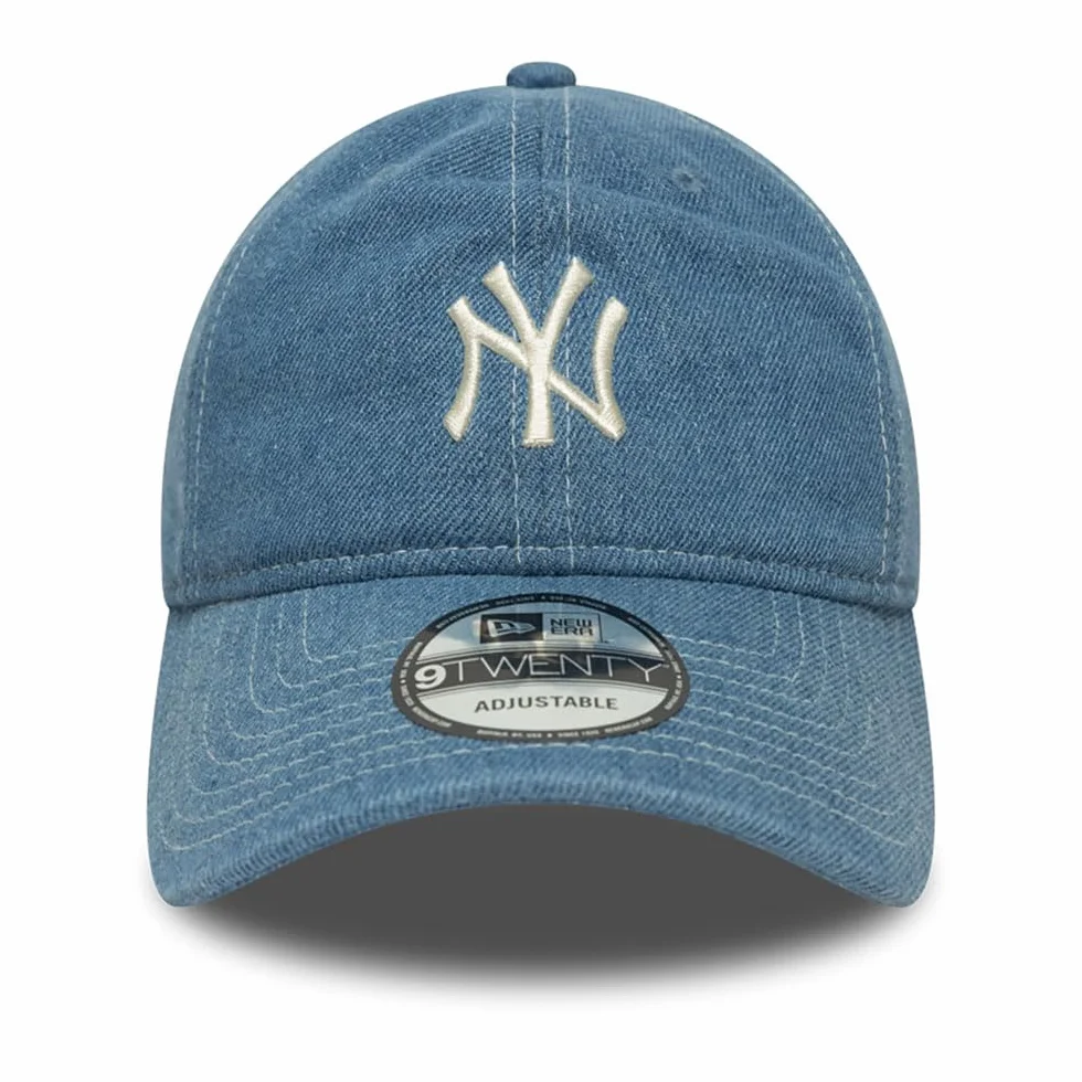 New Era Czapka 9Twenty Yankees DenimEra Kobiety/Mężczyźni/Strapback - curved brim cap baseball MLB Metalowa sprzączka, Z daszkiem, daszkiem