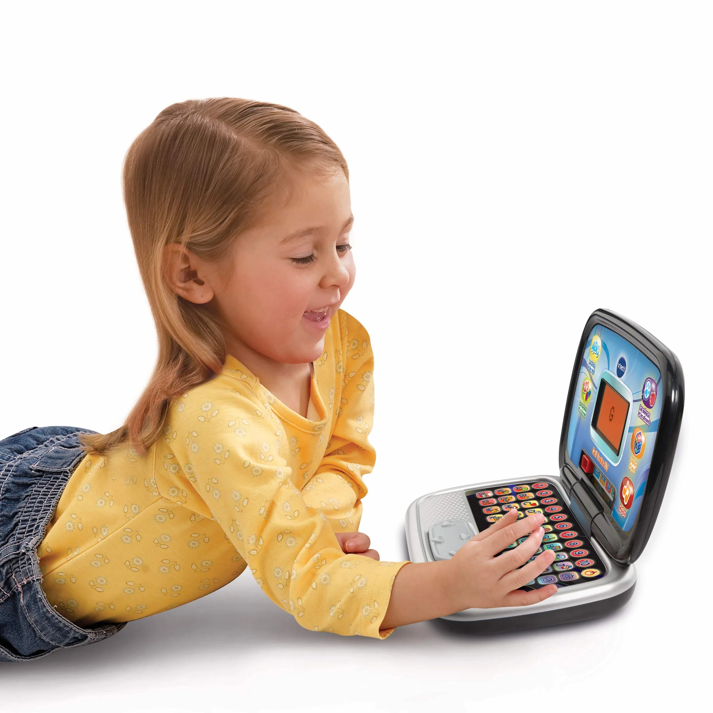 VTech - Ordi Genius Kid Black, komputer dla dzieci z podświetlanym ekranem, 20 zajęć i gier ewolucyjnych, zabawka edukacyjna, prezent dla dzieci w wieku od 3 lat do 7 lat - zawartość w języku