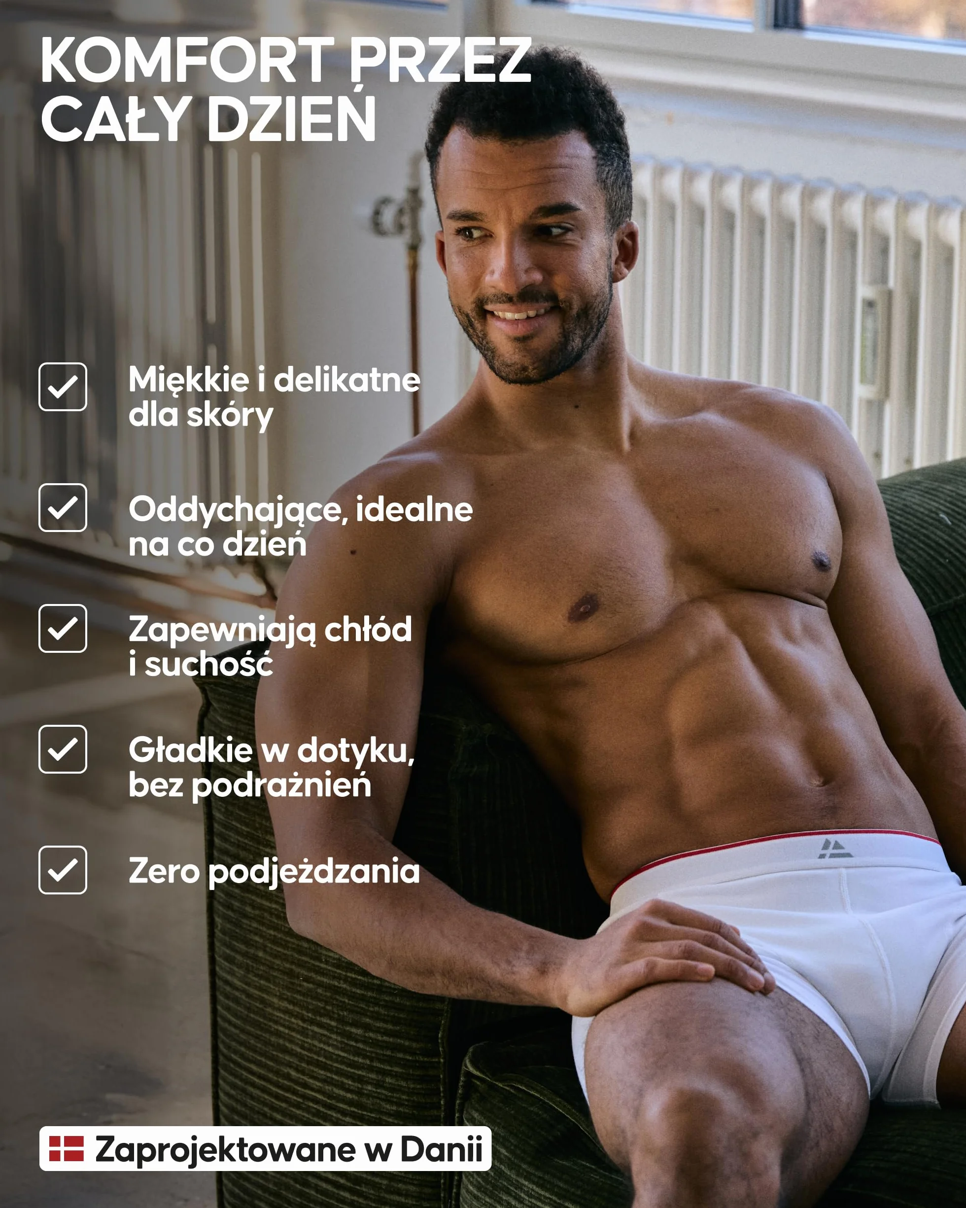 DANISH ENDURANCE Bambusowe Bokserki Męskie, Bielizna Premium, Klasyczne Majtki, 6-PACK