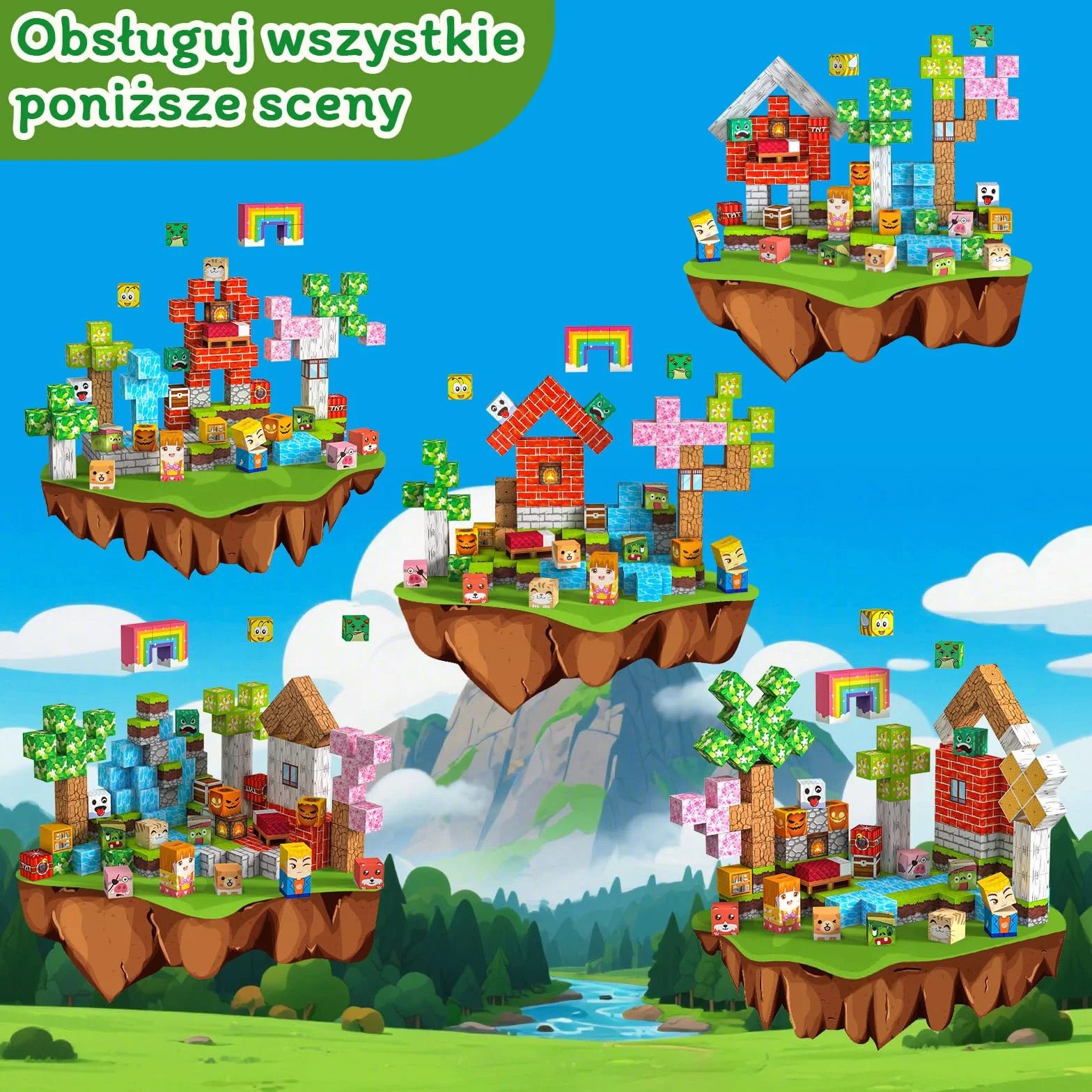 Klocki Magnetyczne 150 PCS 2CM, 3+ Zabawki sensoryczne STEM Montessori, Magnetyczne Klocki dla 3 4 5 6 7 8 9 10 11 12 8-12 lat Chłopcy i dziewczynki Prezenty urodzinowe