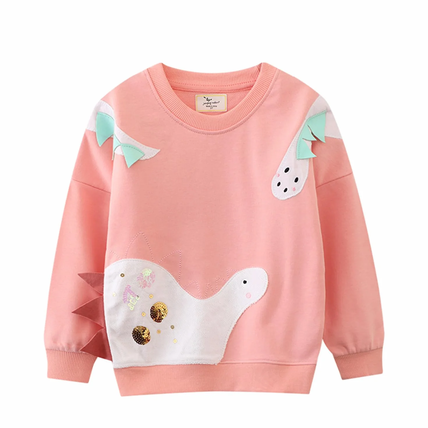 Bluzy dziewczęce sweter polarowy okrągły dekolt wiosna jesień zima odzież sportowa dziecięca bluza z kapturem strój treningowy sweter kurtka dla dziewczynek 2-7 lat