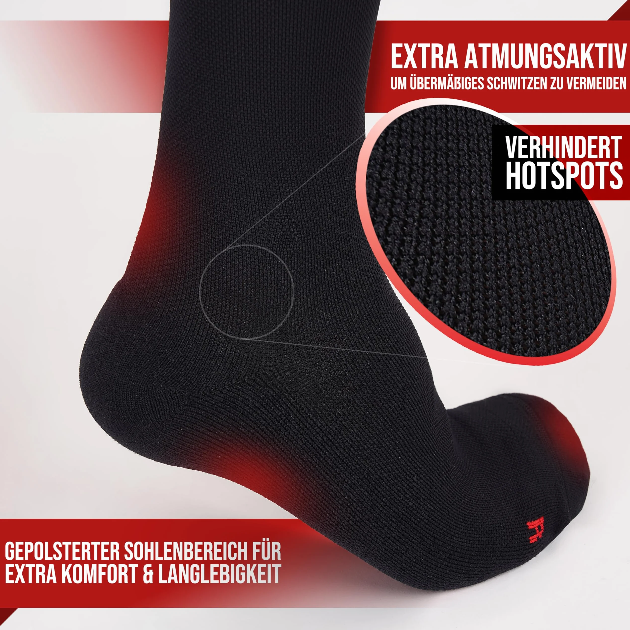NEUMANN® Skarpety kompresyjne Premium Jacquard - Dla kompresji i stabilności podczas biegania, sportu, pracy i nie tylko - Większa wydajność i szybszy powrót do formy (Rozm. 39-42, 15-20mmHg)