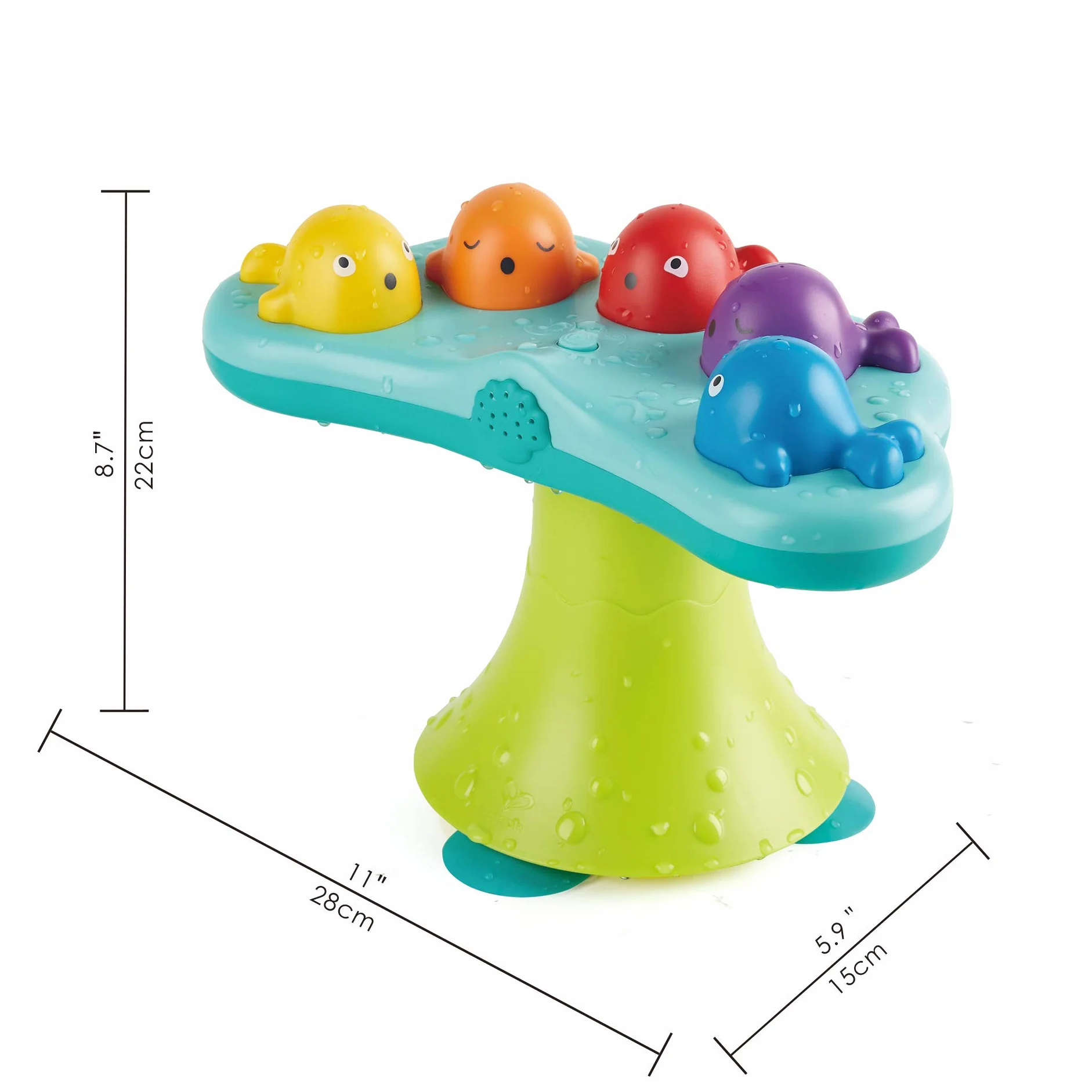 Hape Musical Whale Fountain Bath Toy,Multicolor,E0218