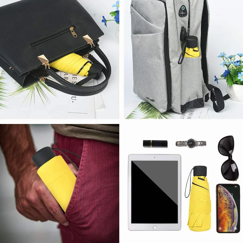 Vicloon Mini parasol, kieszonkowy parasol, ochrona przed słońcem, ochrona przed promieniowaniem UV