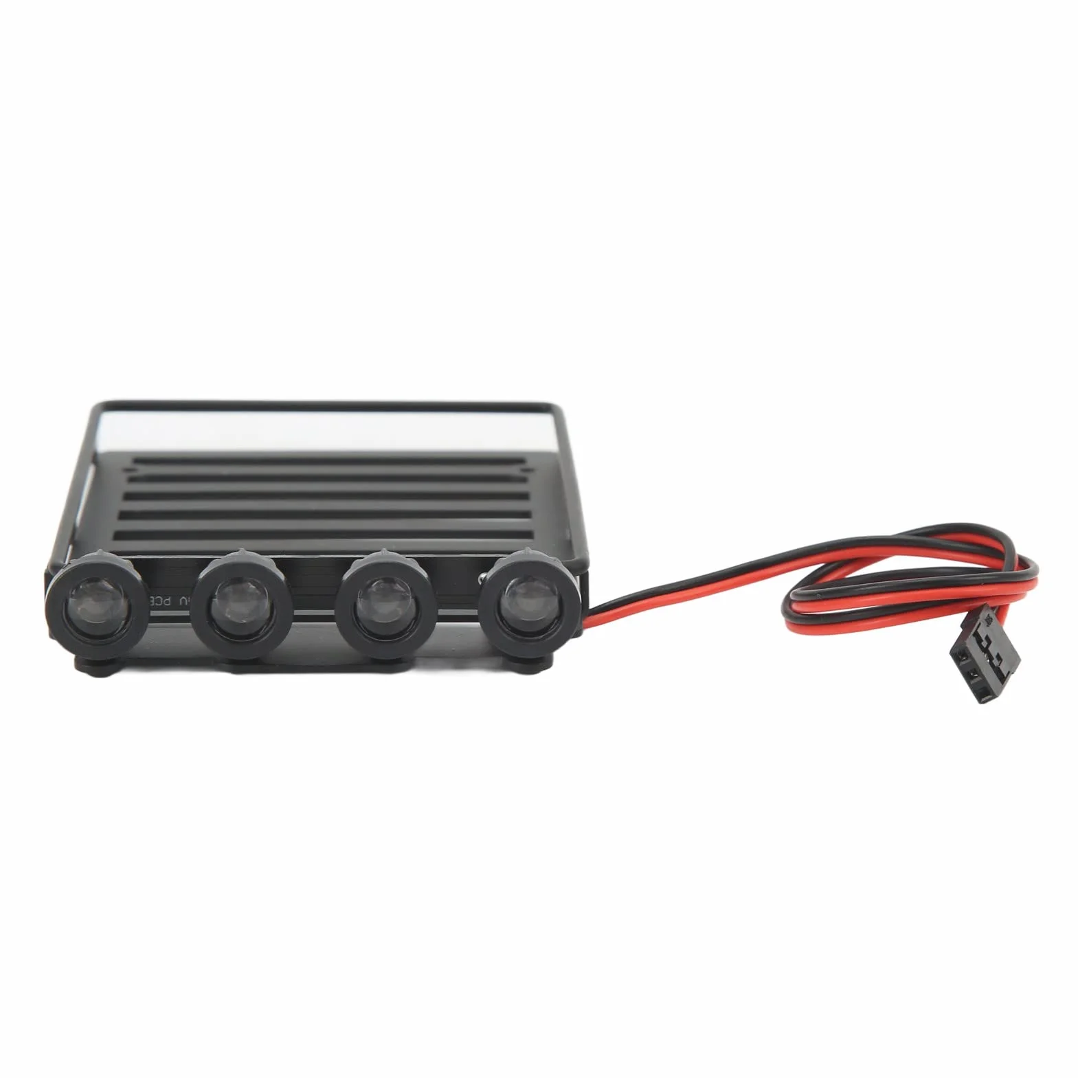 Dilwe Bagażnik Dachowy RC, ze światłem LED do Gąsienicy Axial SCX24 1 24 RC, Trwały Plastikowy materiał żelazny, łatwa Instalacja Akcesorium do Symulacji (Okrągła Lampa)