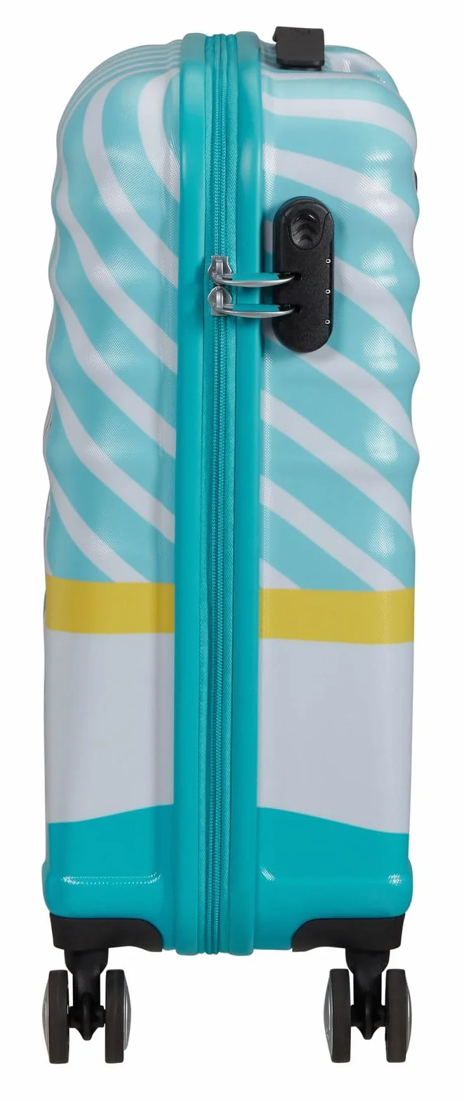 American Tourister Wavebreaker Disney - Walizka Kabinowa 55x40x20 cm, Walizka Twarda, Trolley Kabinowy dla Ryanair & Wiekszosci Linii Lotniczych - Mickey Blue Kiss