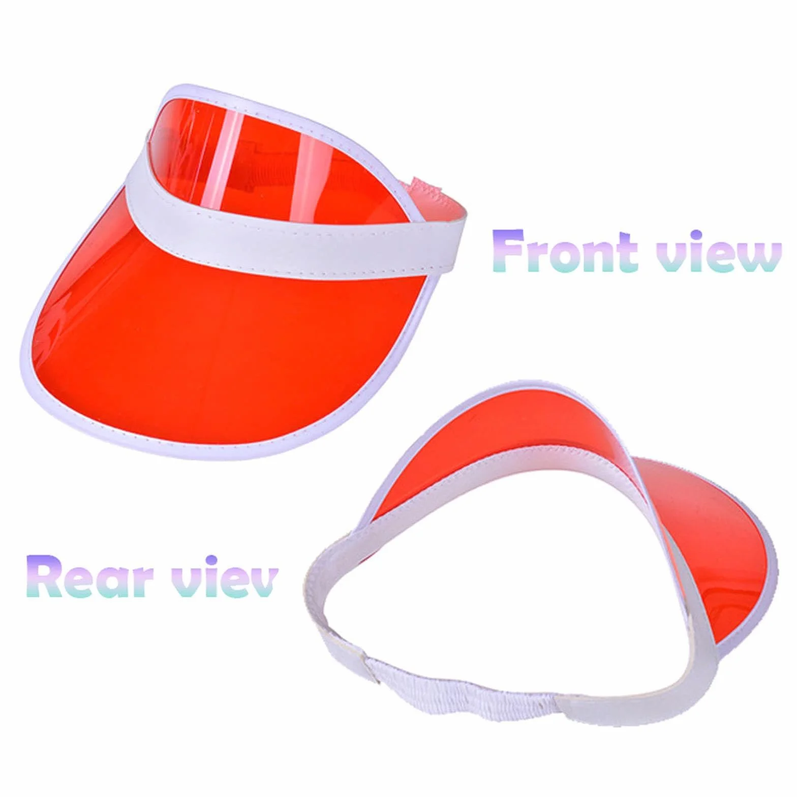 Neonowe osłony przeciwsłoneczne unisex dla mężczyzn i kobiet, 4 szt. unisex w stylu retro w stylu retro neonowe osłony przeciwsłoneczne plastikowy daszek golfowy opaska na głowę na poker imprezę