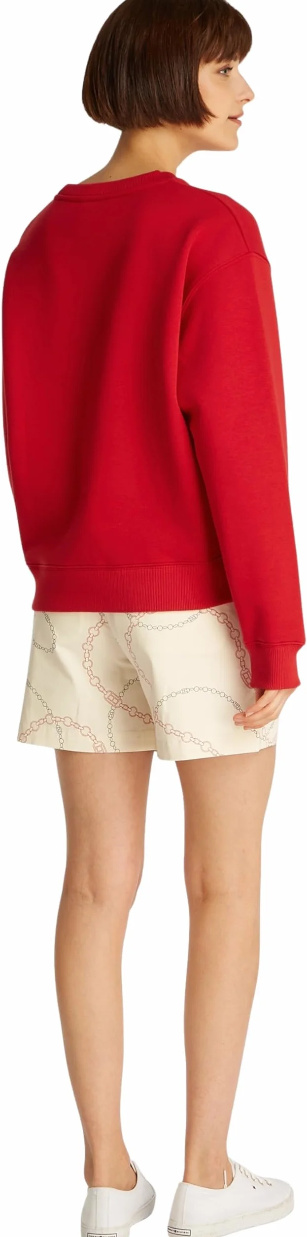 Tommy Hilfiger Damska bluza bez kaptura, Czerwony (Primary Red), L