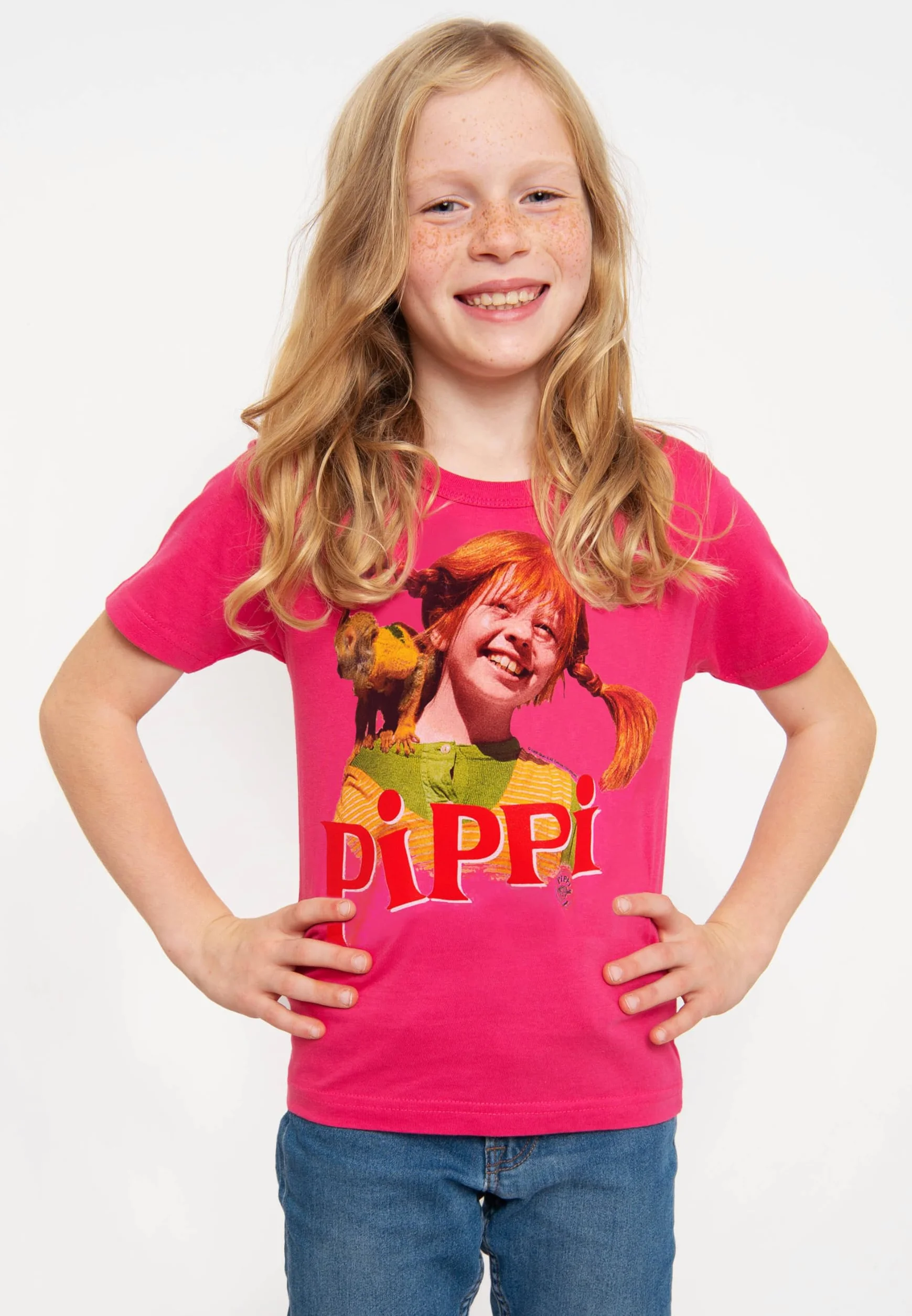 Logoshirt® Pippi Pończoszanka I Pan Nilsson I Koszulka organiczna I Z nadrukiem I Dziecięca I Dziewczęca i chłopięca I Licencjonowany oryginalny design