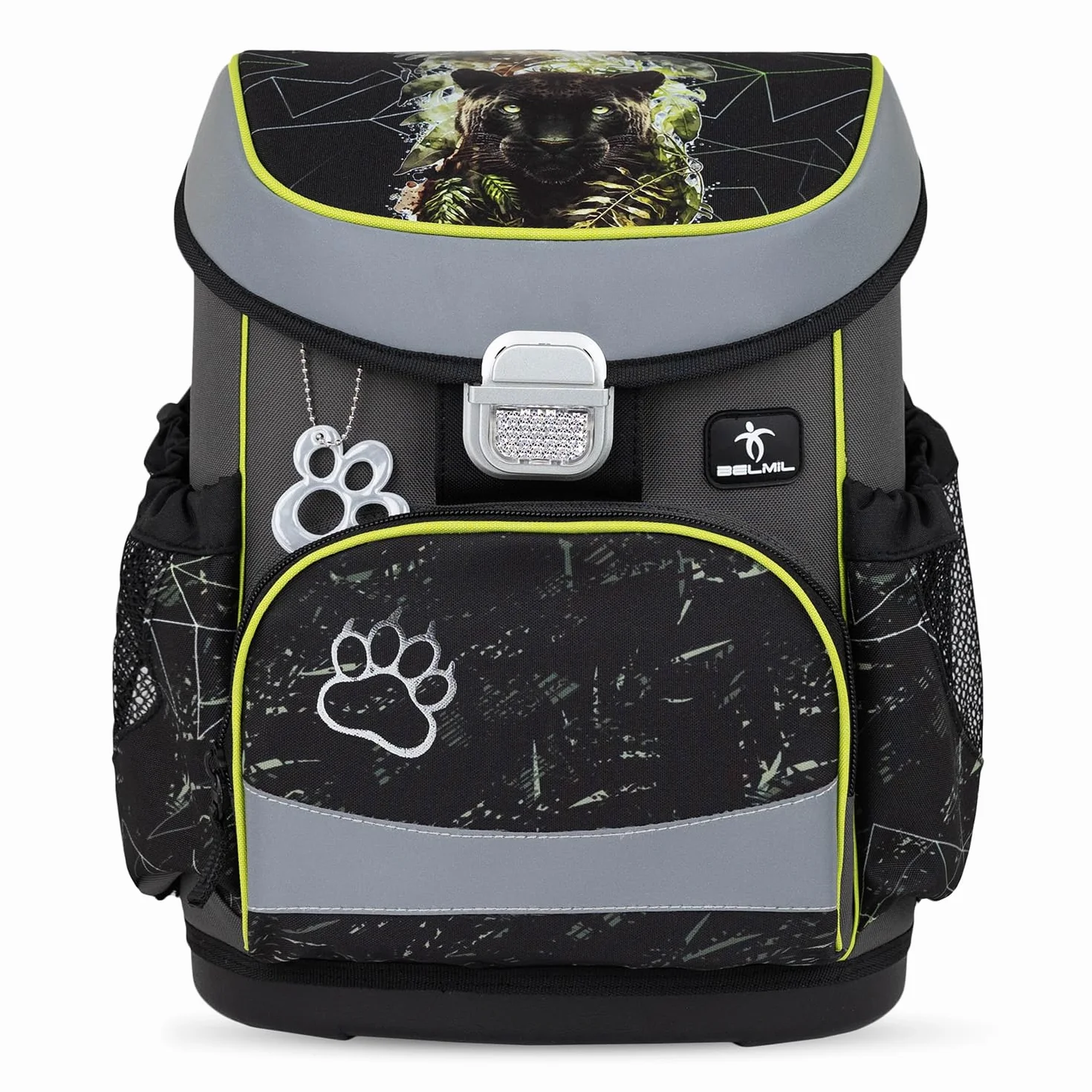 Belmil Mini -Fit tornister szkolny zestaw 4-częściowy (405-33/AG/S), Black Panther, S