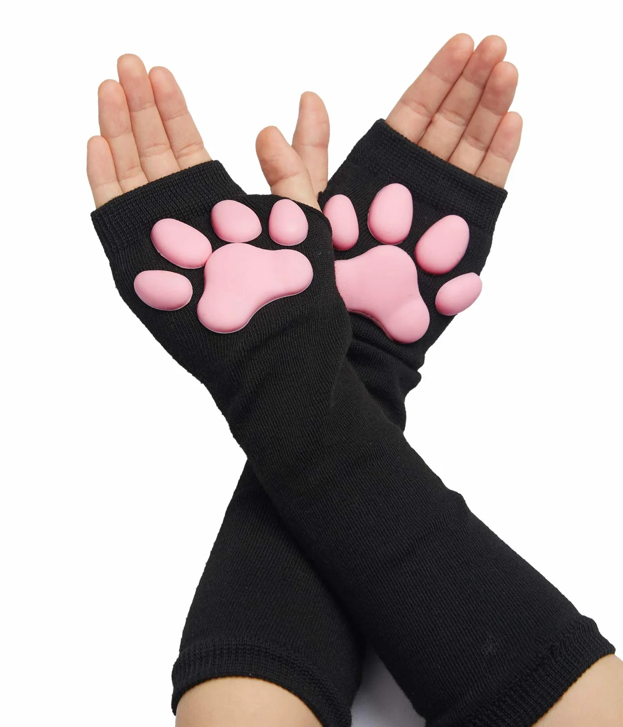 Cat Paw Podkolanówki z rękawiczkami, urocze, miękkie skarpetki 3D z „kocimi łapkami”, zestaw do cosplay dla dziewczyn i kobiet