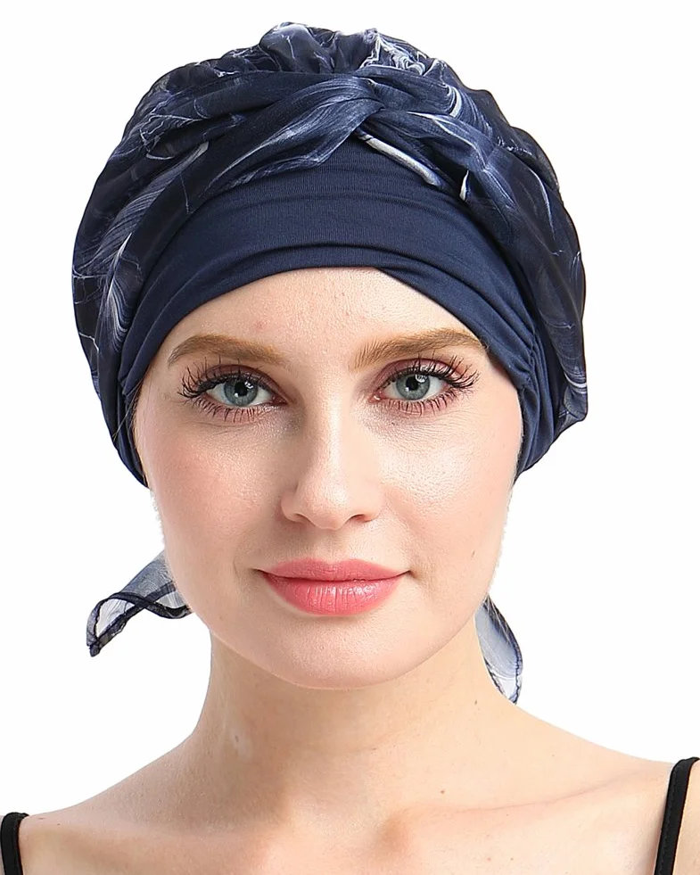 FocusCare chemo turban nakrycie głowy dla kobiet po chemioterapii chorych na raka, Flying Leather, jeden rozmiar