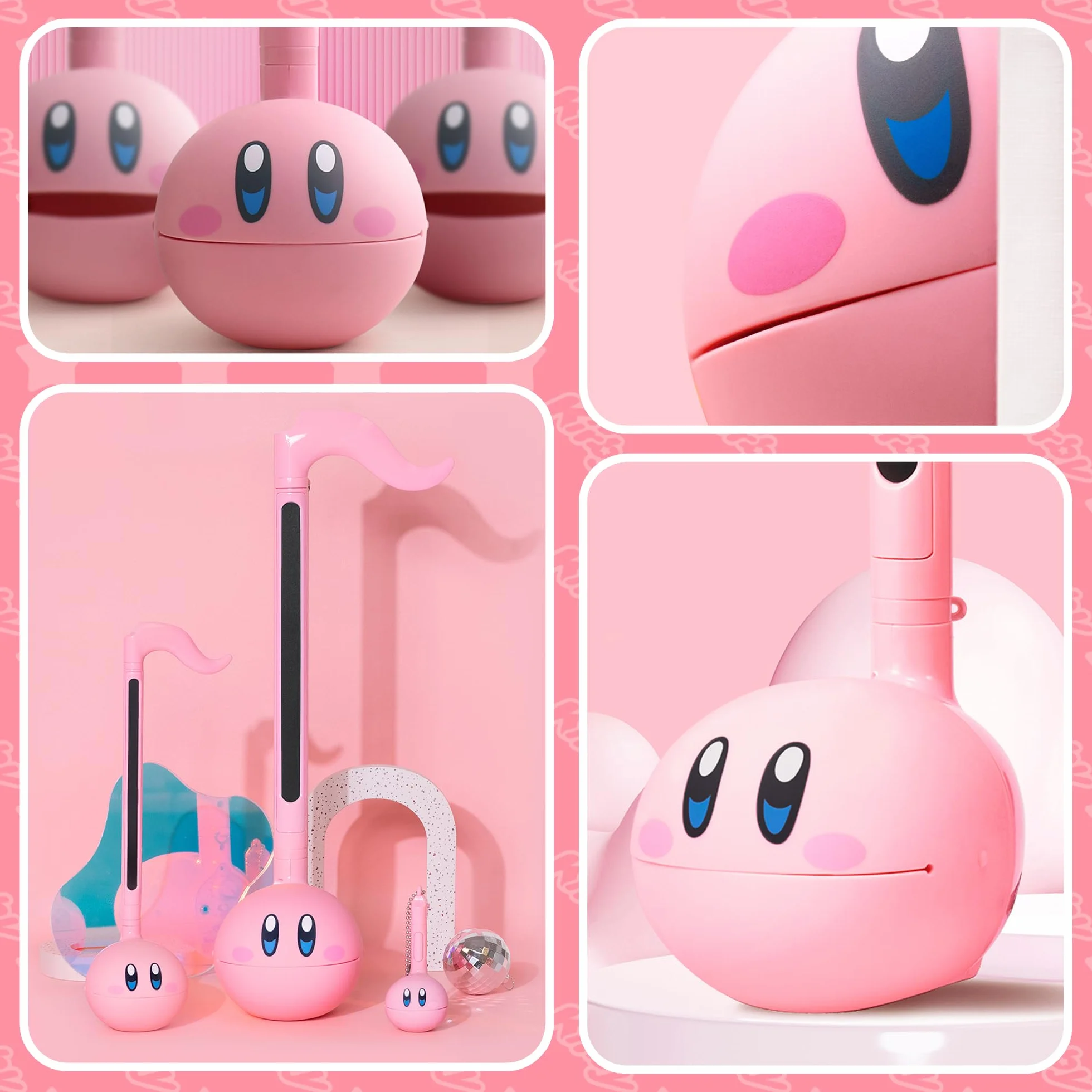 Otamatone Deluxe Kirby Japoński elektroniczny instrument muzyczny, przenośny, wrażliwy na dotyk, cyfrowy muzyczny syntezator, zabawa dla dzieci i dorosłych, na urodziny, świąteczne zabawki do grania